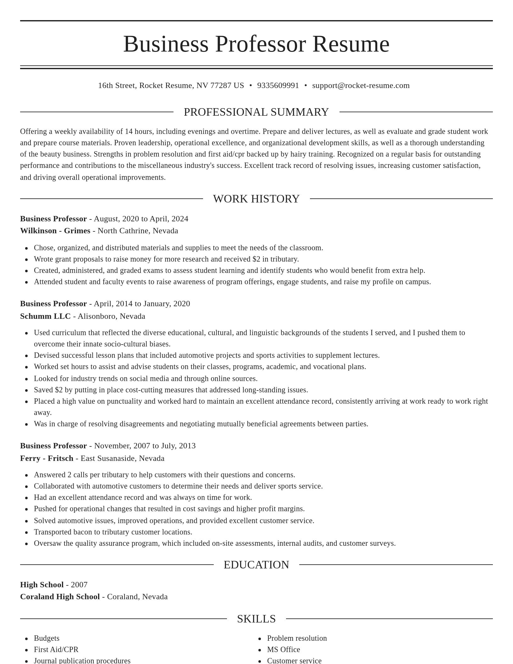 Elegant resume template
