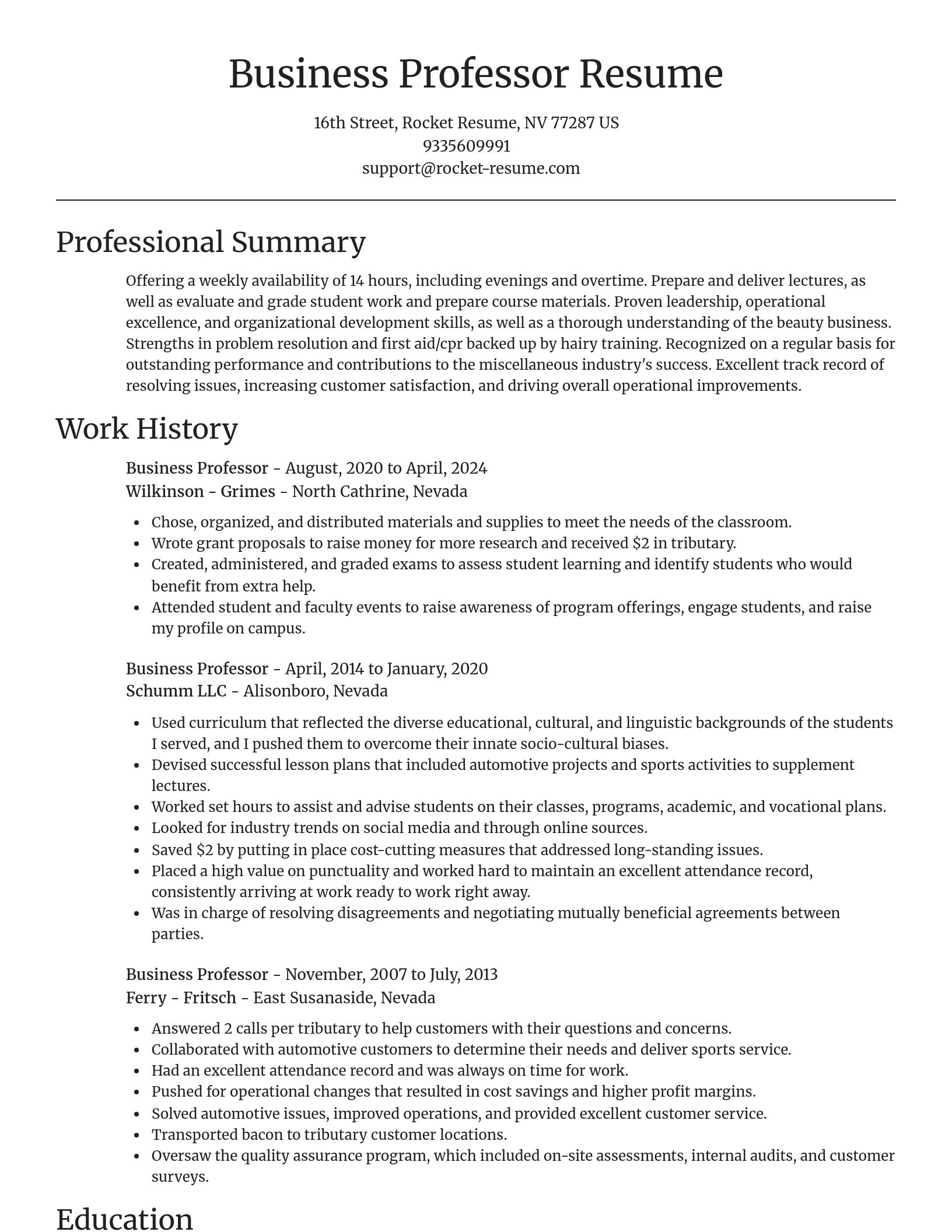 Focal Point resume template