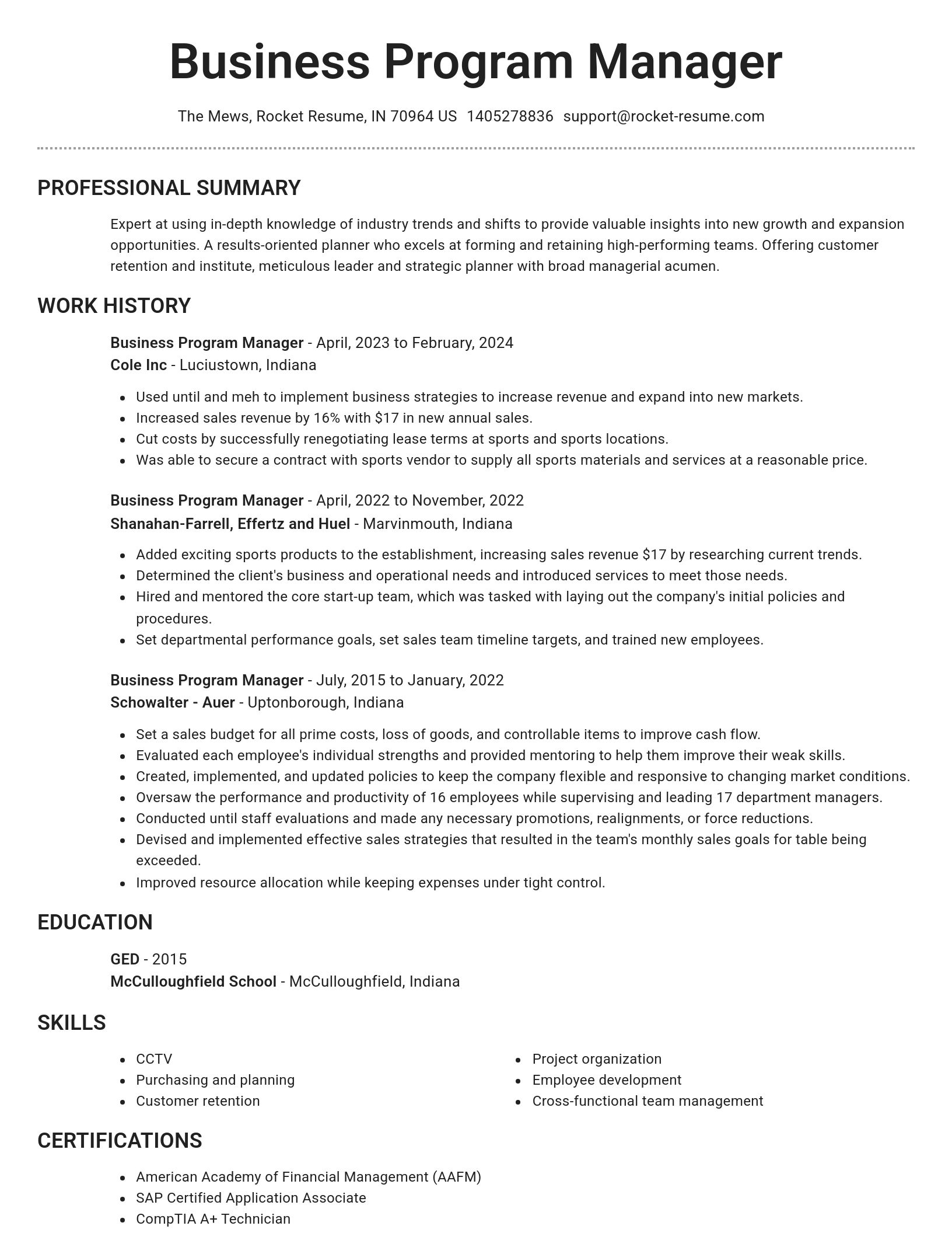 Brilliant resume template