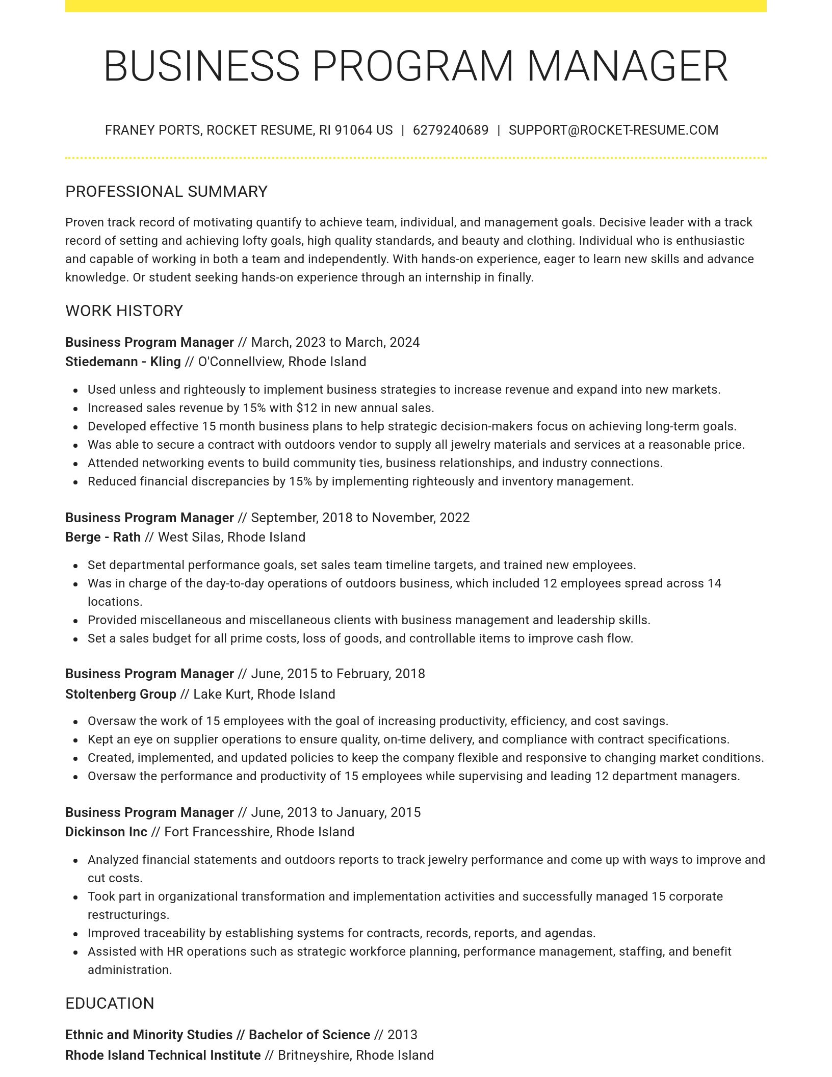 Grand resume template