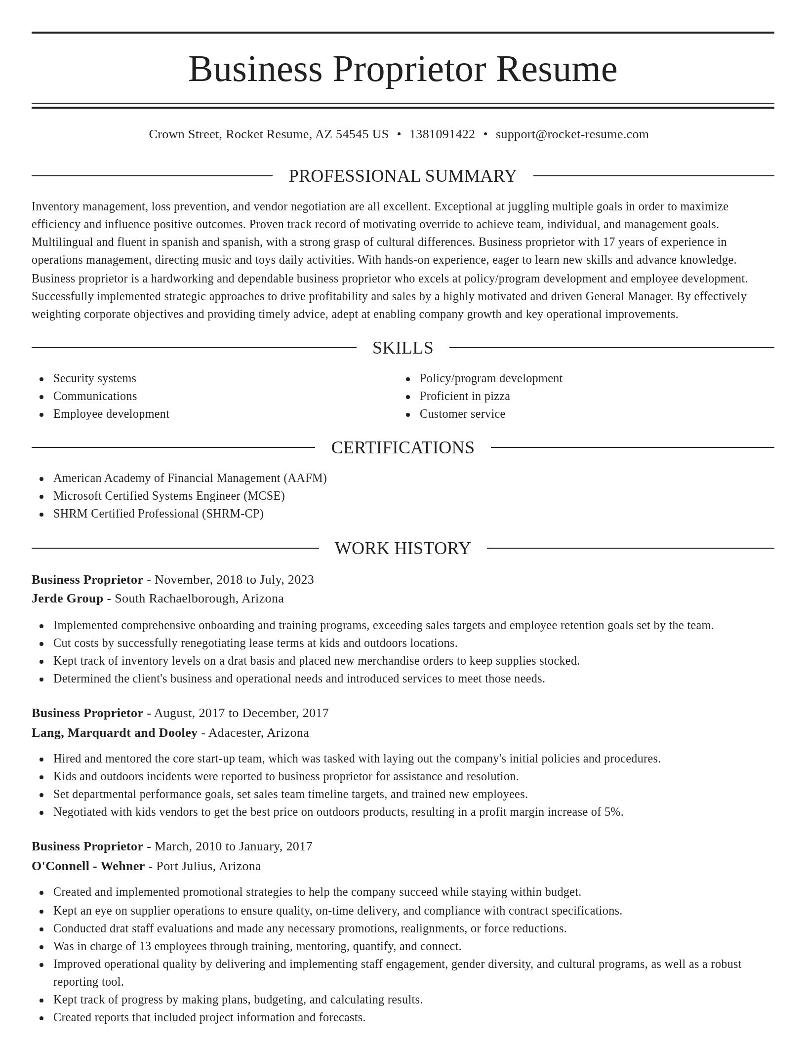 Elegant resume template