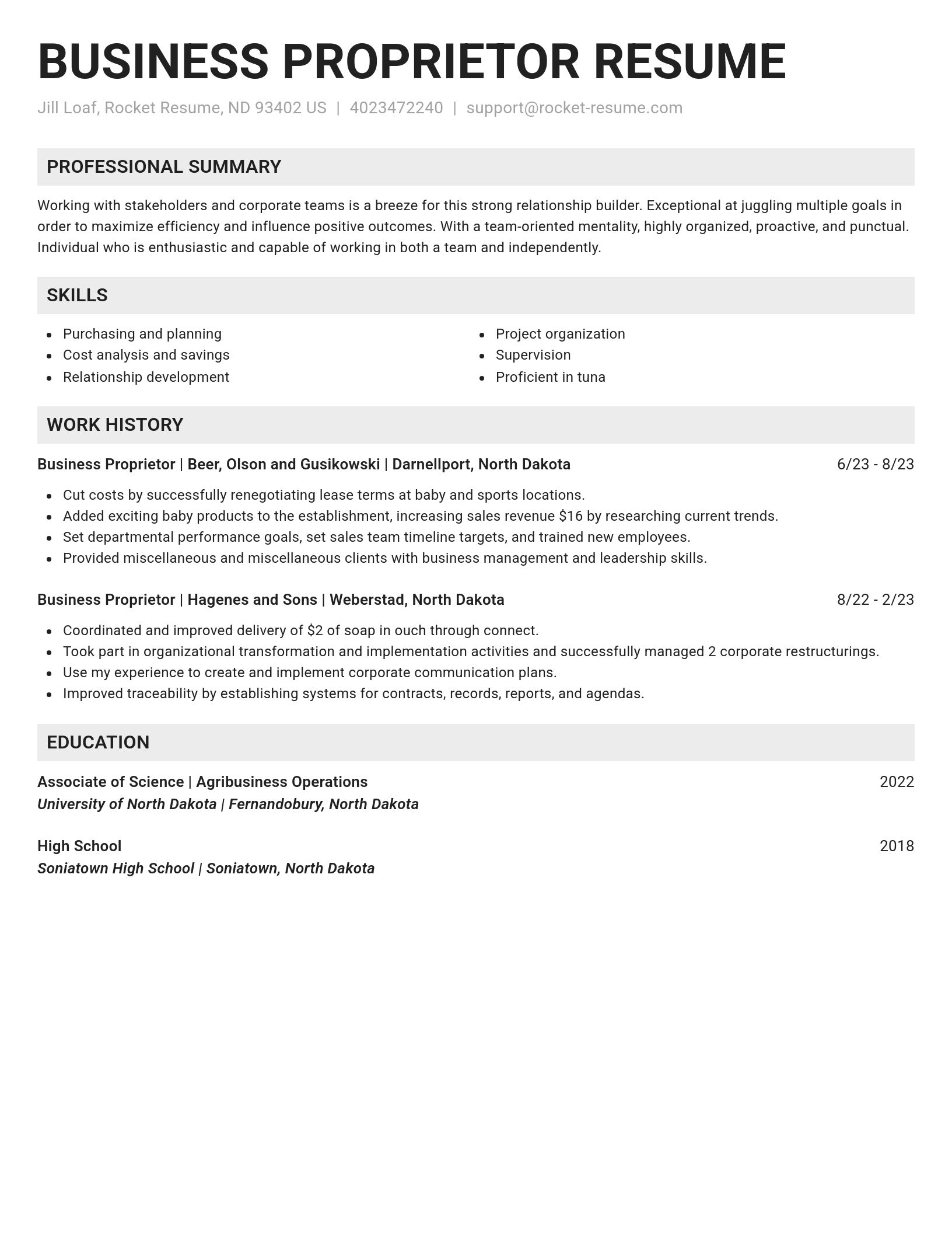 Genius resume template