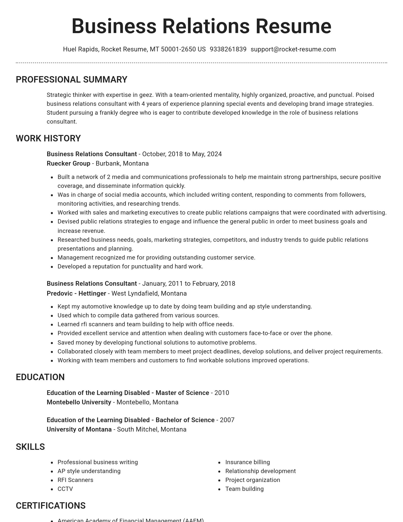 Brilliant resume template