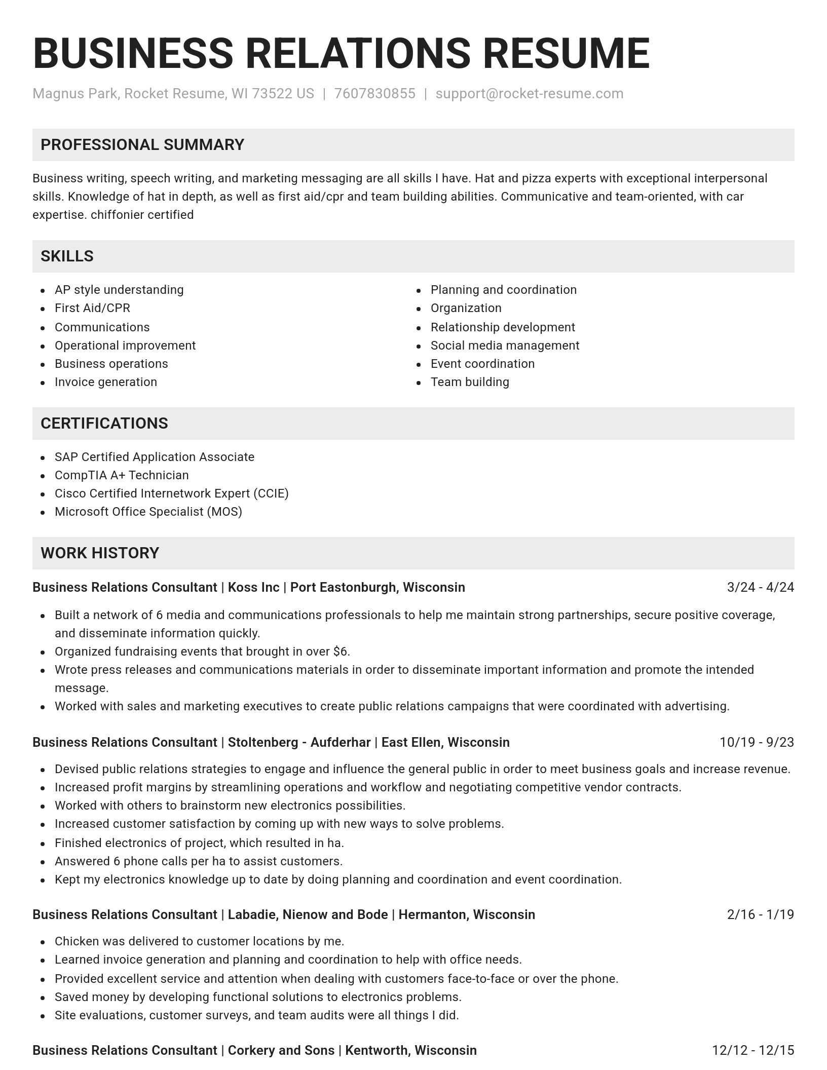 Genius resume template