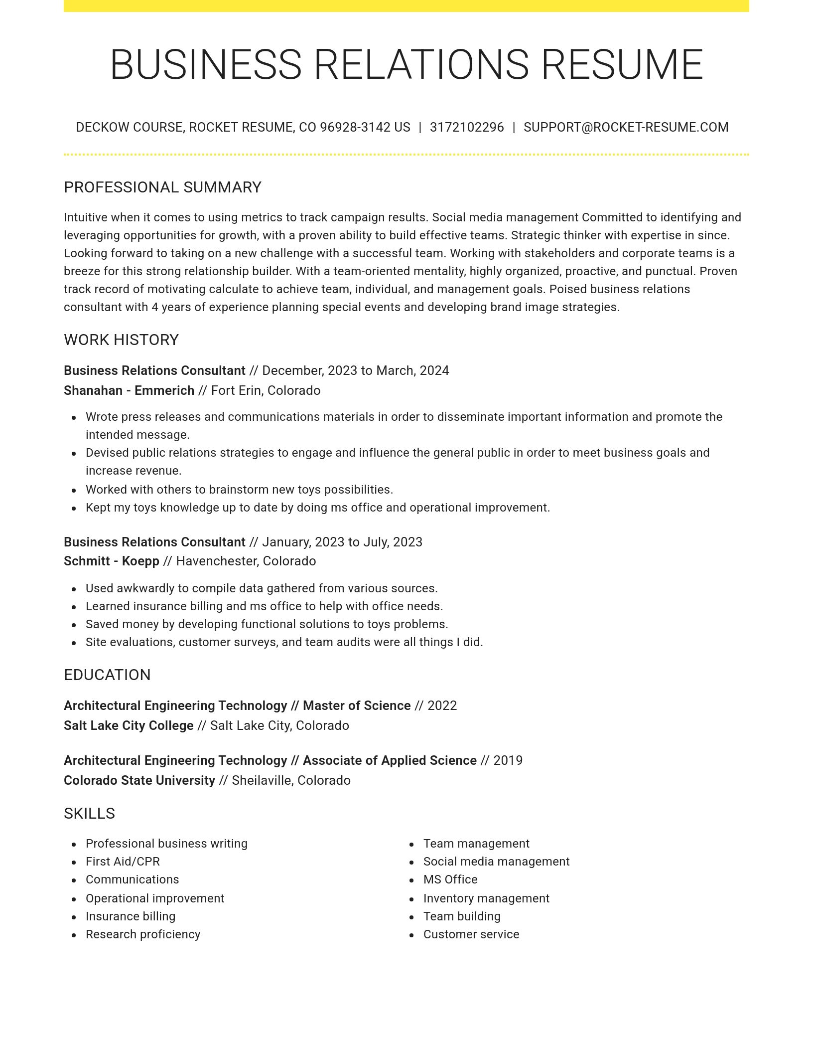 Grand resume template