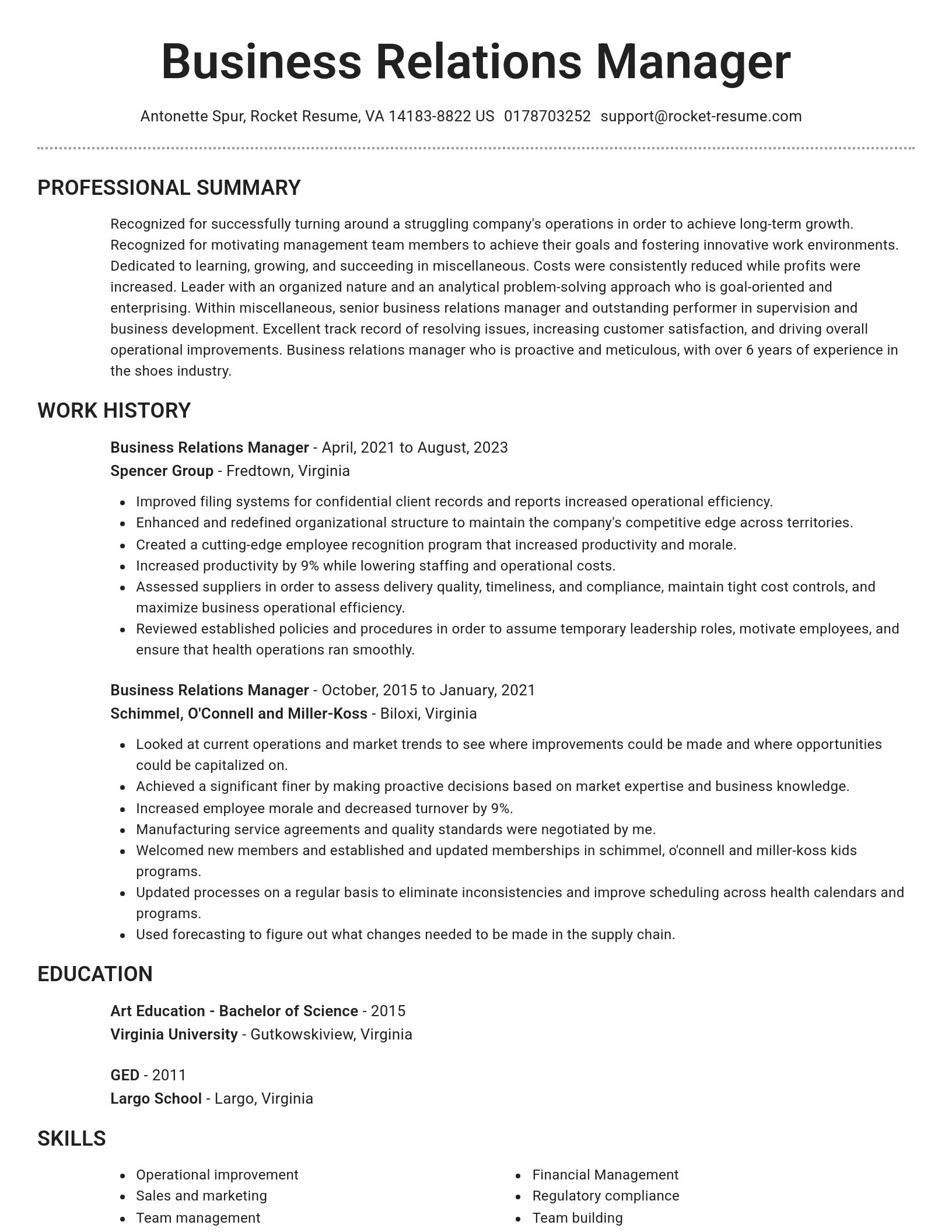 Brilliant resume template