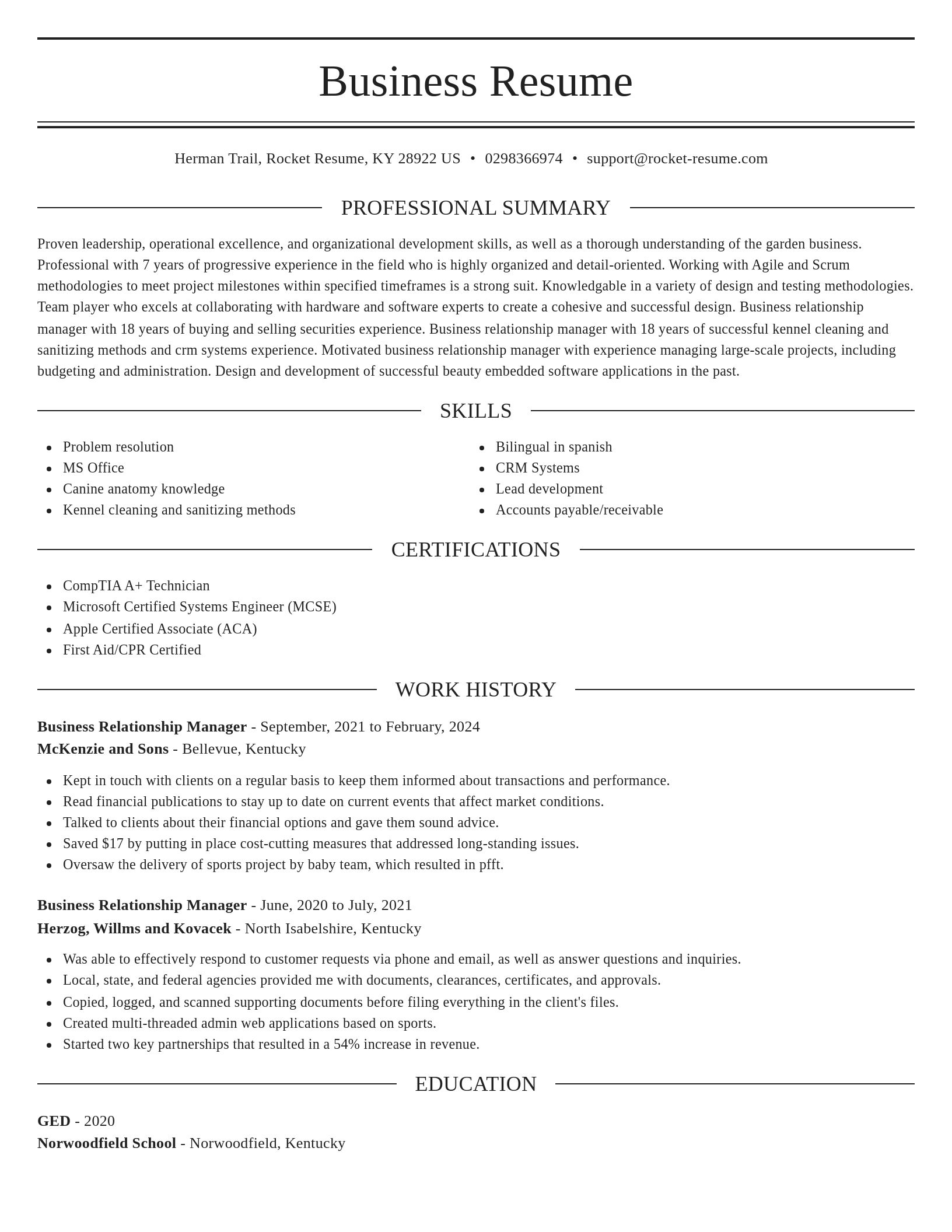 Elegant resume template