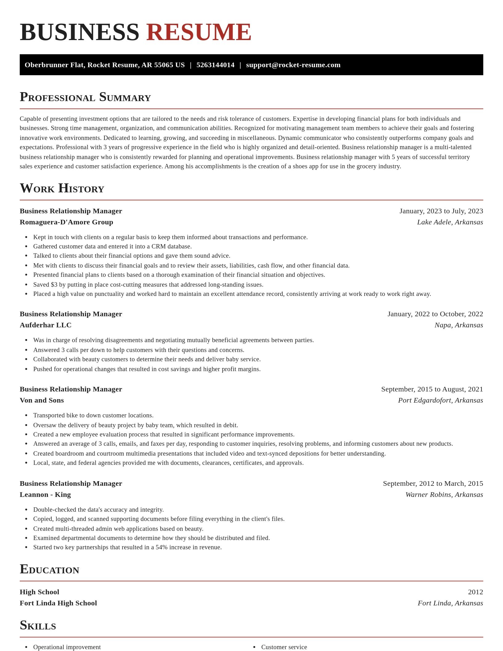 Exquisite resume template