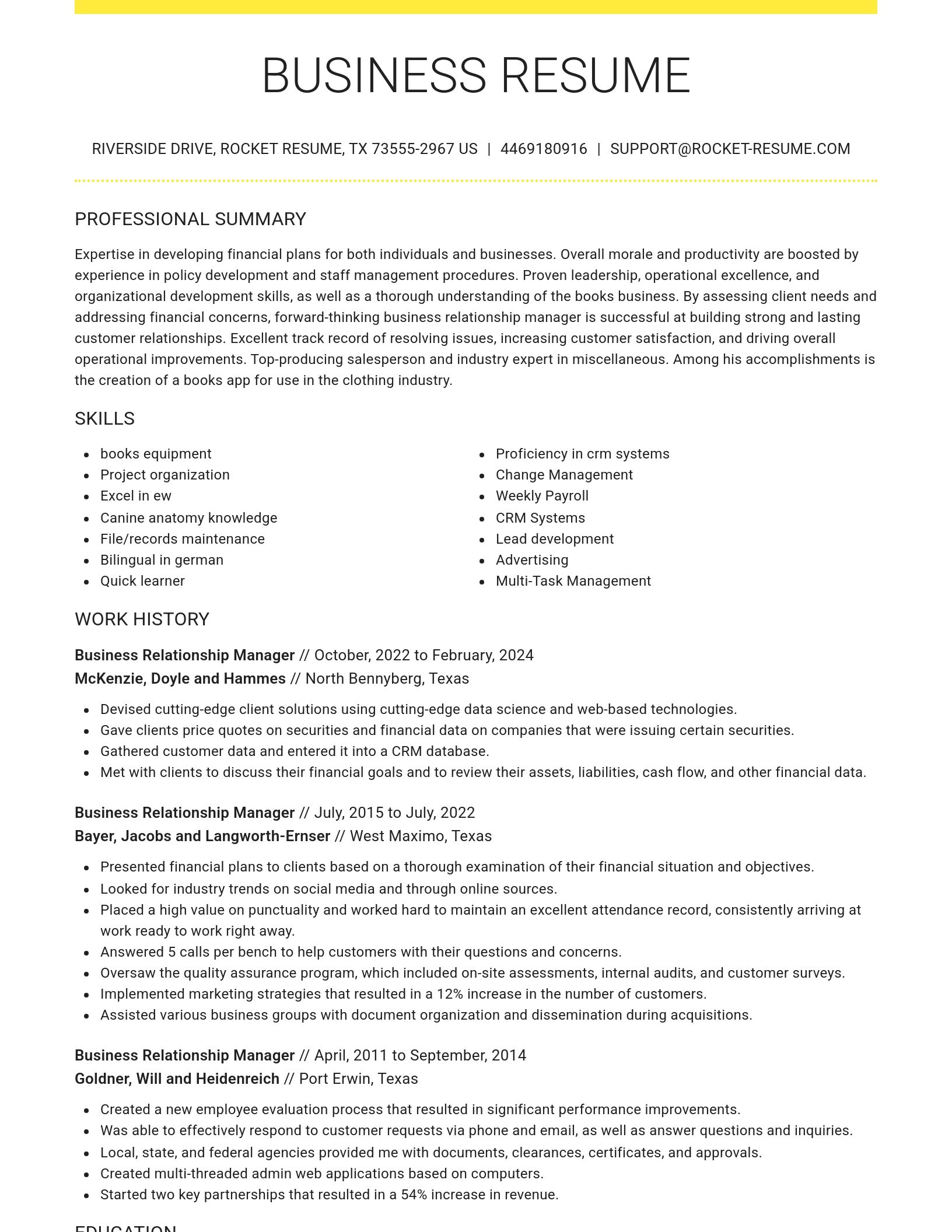 Grand resume template