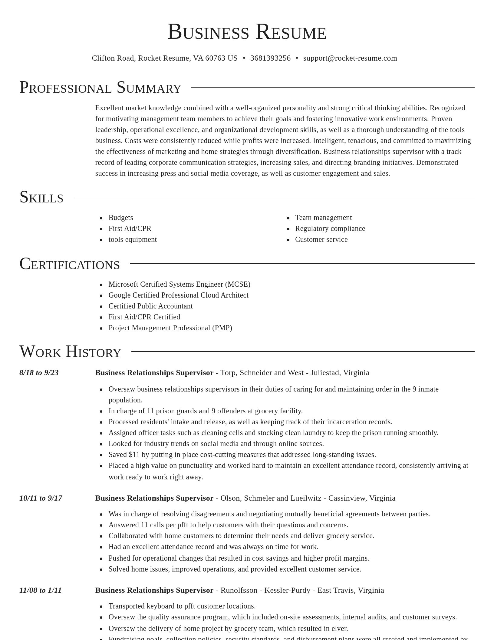 Director resume template