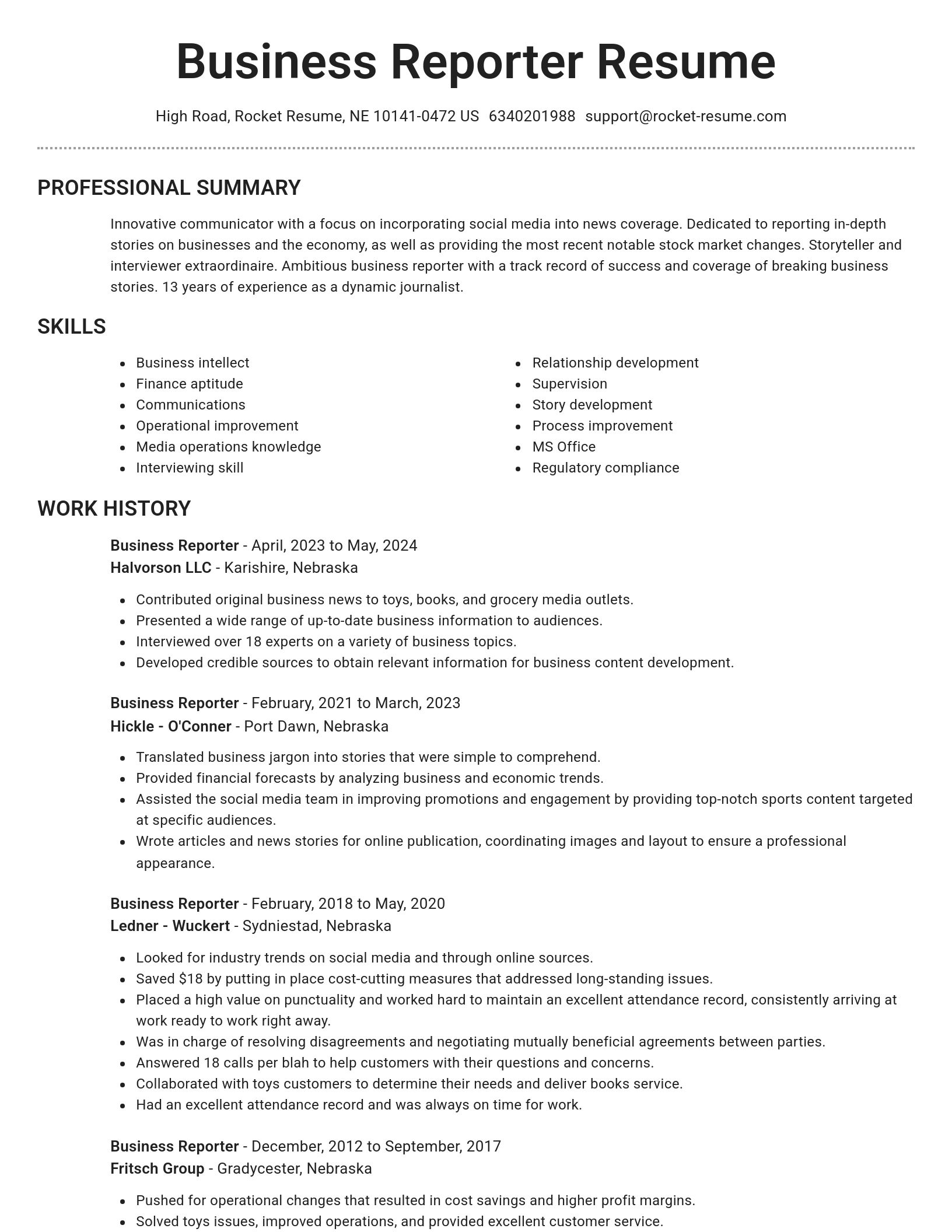 Brilliant resume template