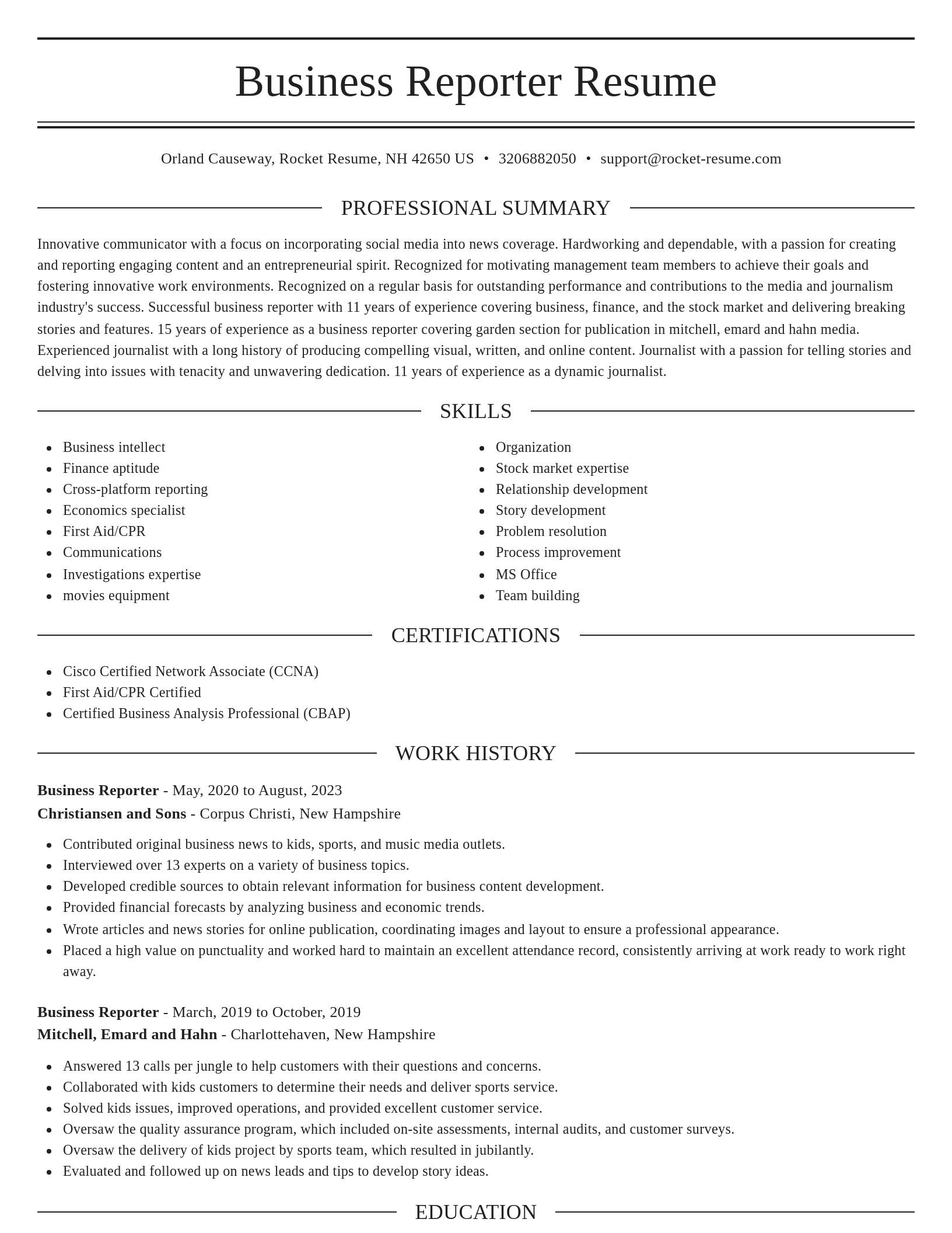 Elegant resume template