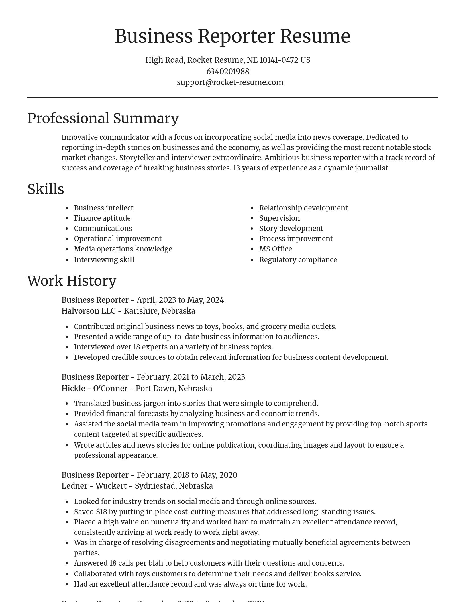 Focal Point resume template