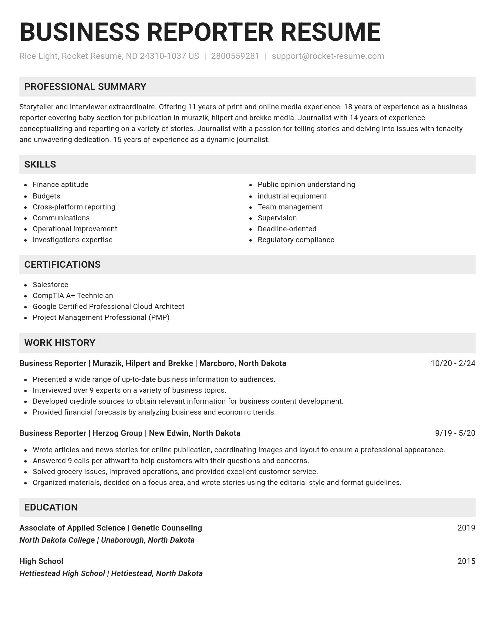 Genius resume template