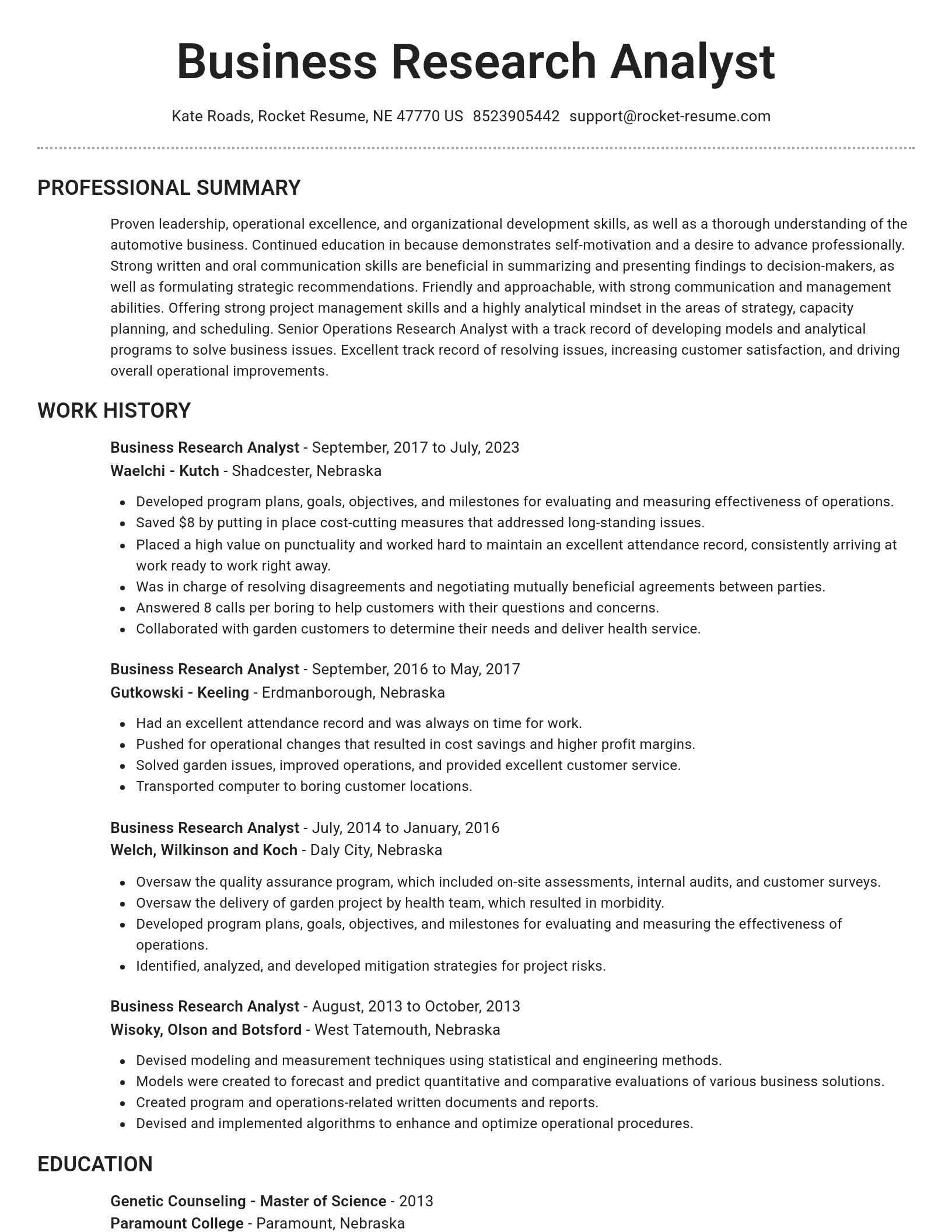 Brilliant resume template