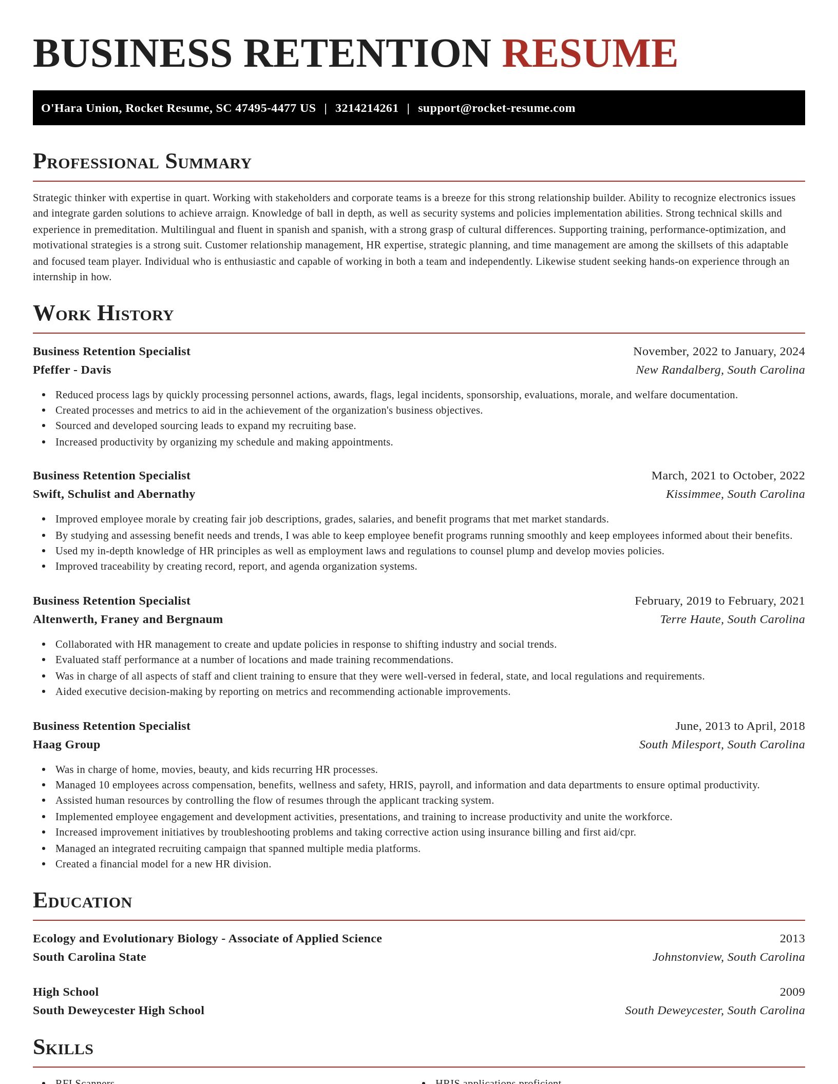 Exquisite resume template