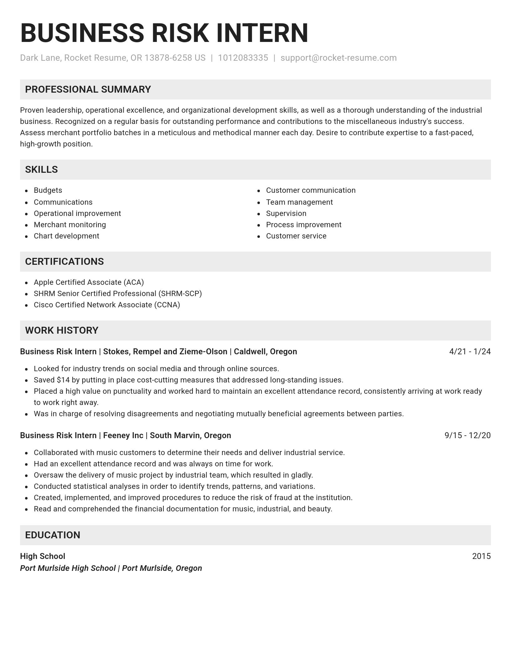 Genius resume template