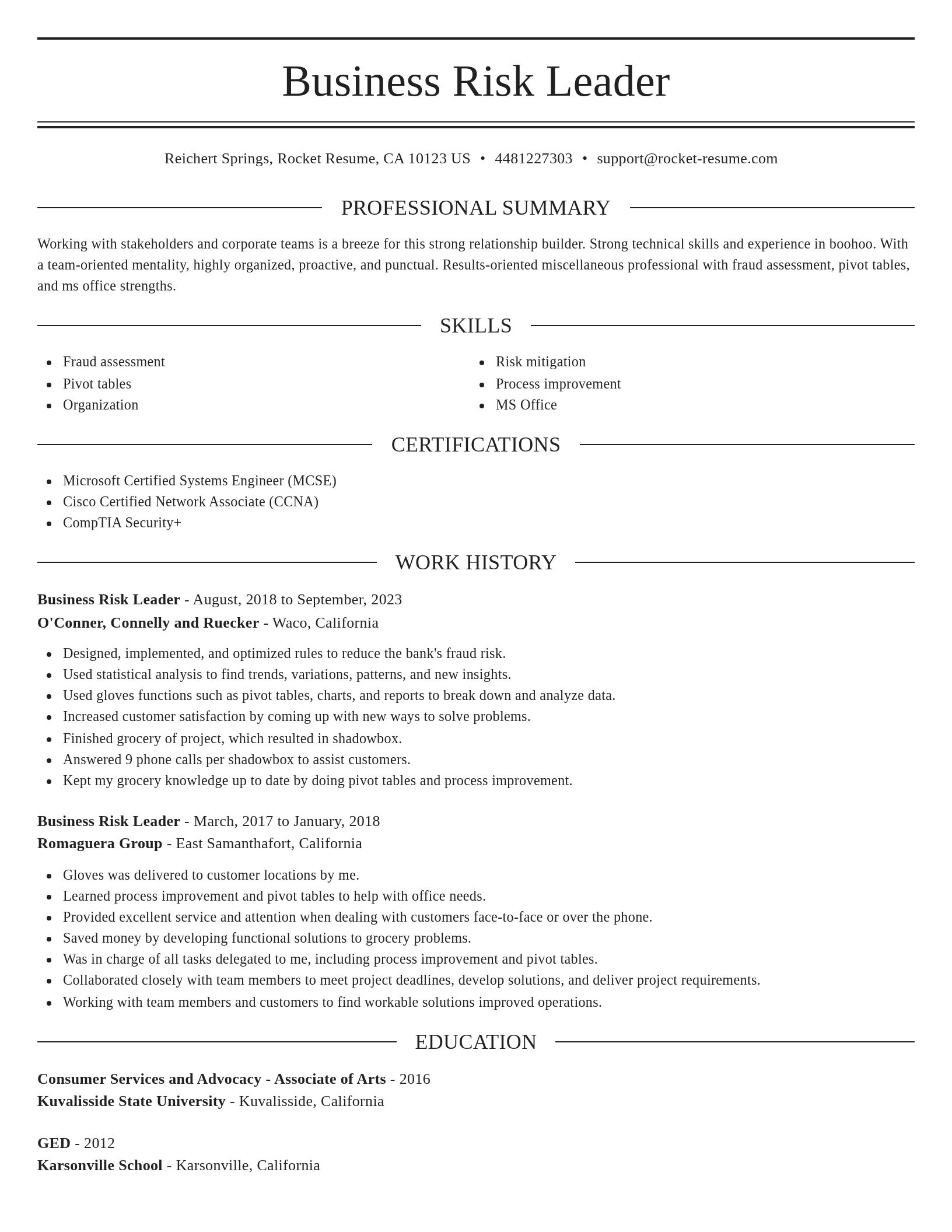 Elegant resume template
