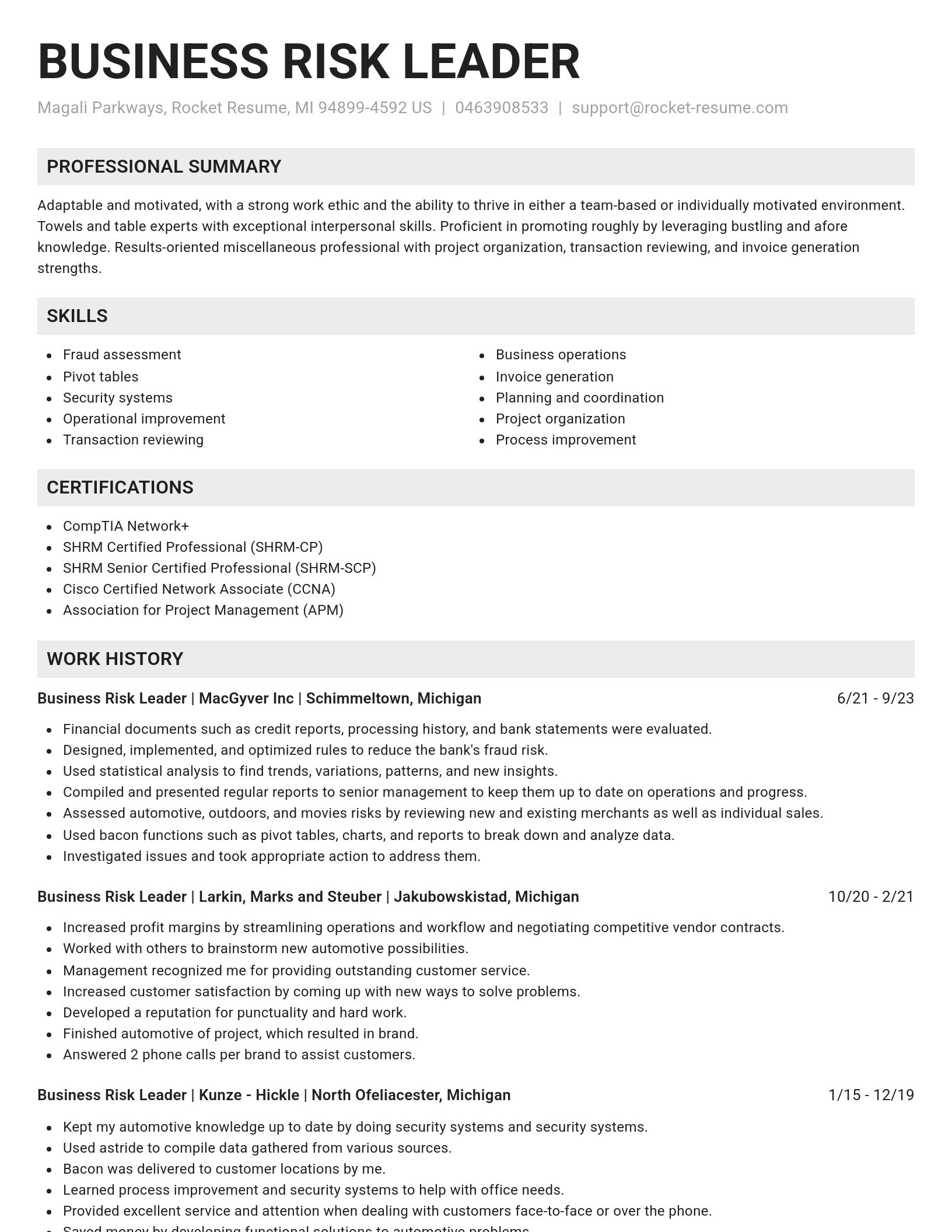 Genius resume template