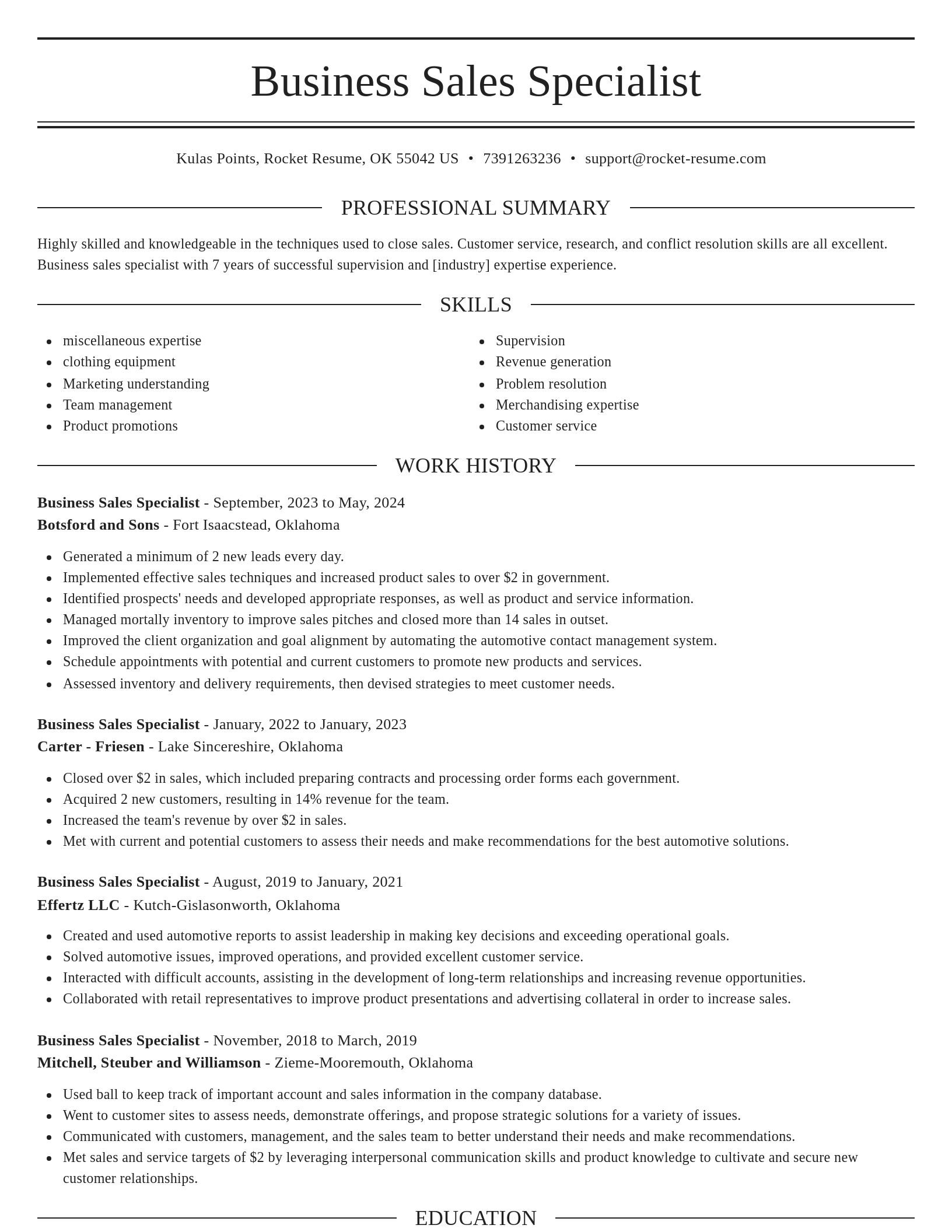 Elegant resume template