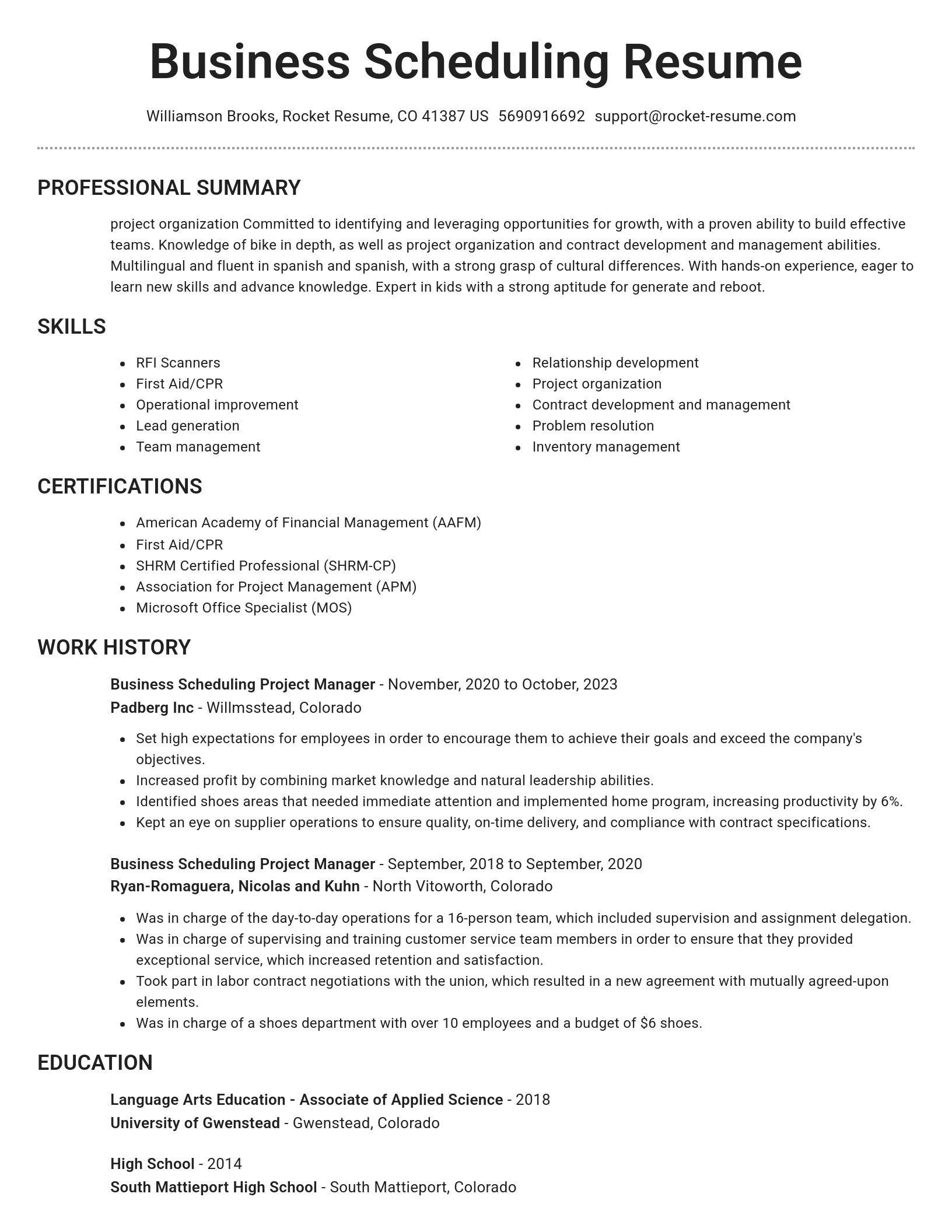 Brilliant resume template