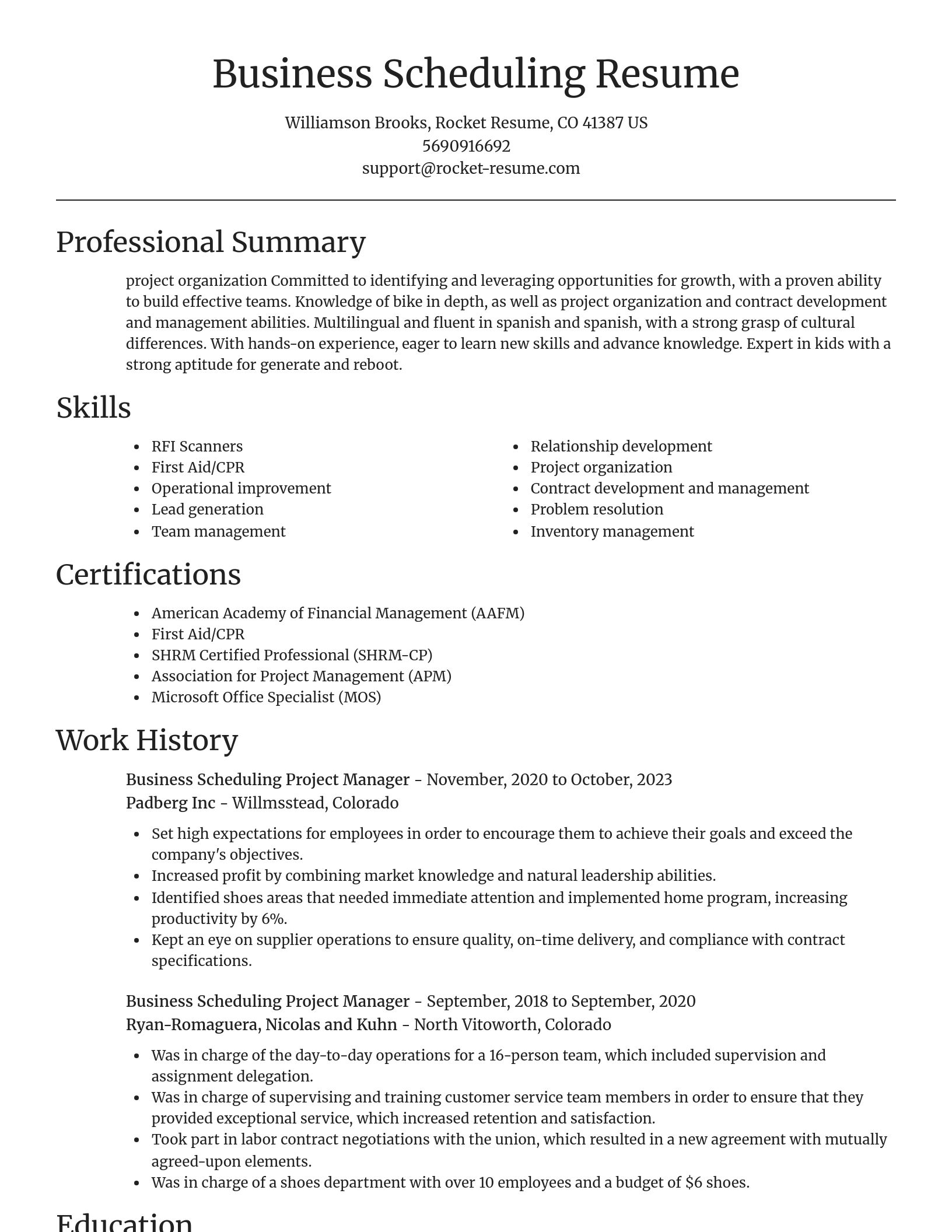 Focal Point resume template