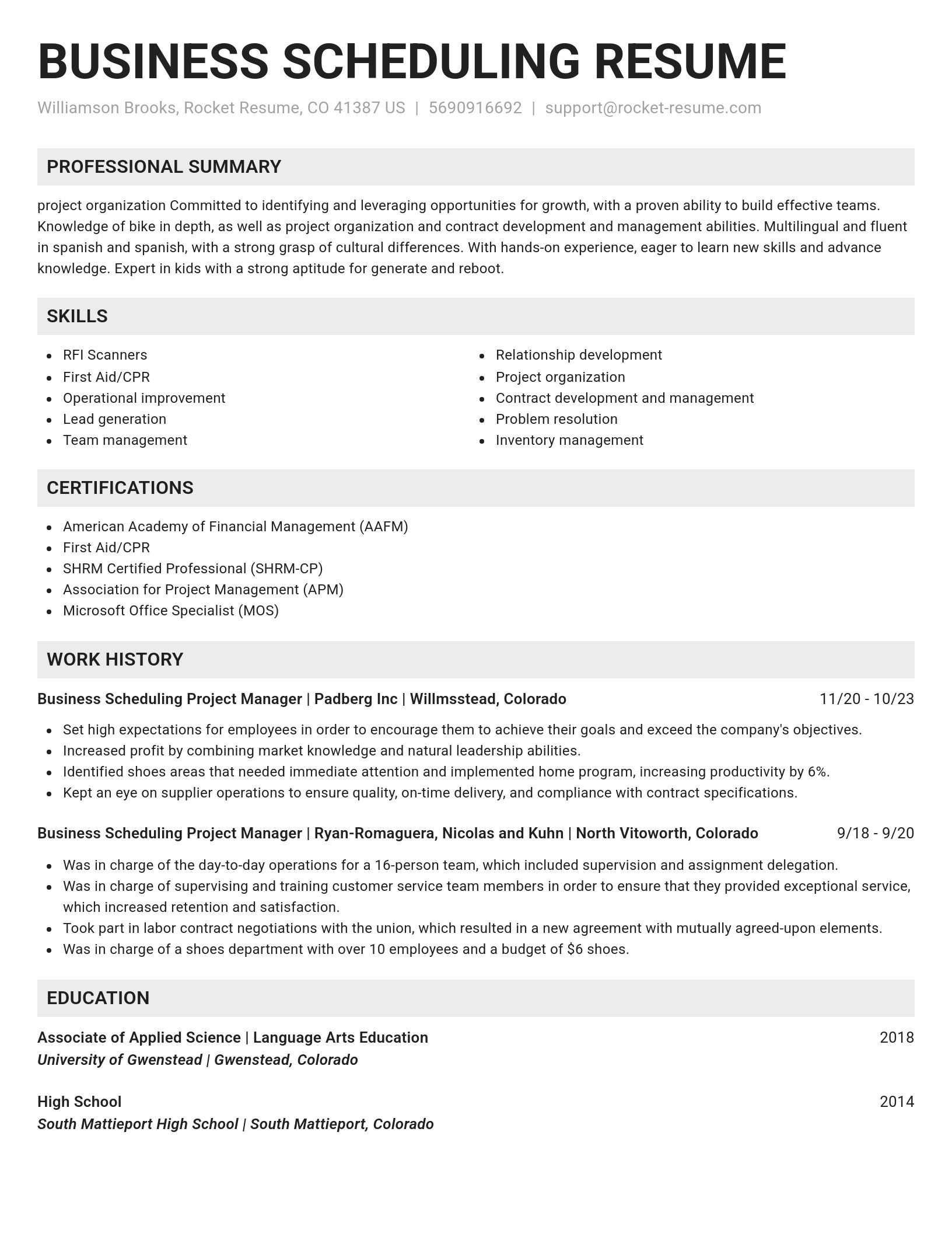 Genius resume template