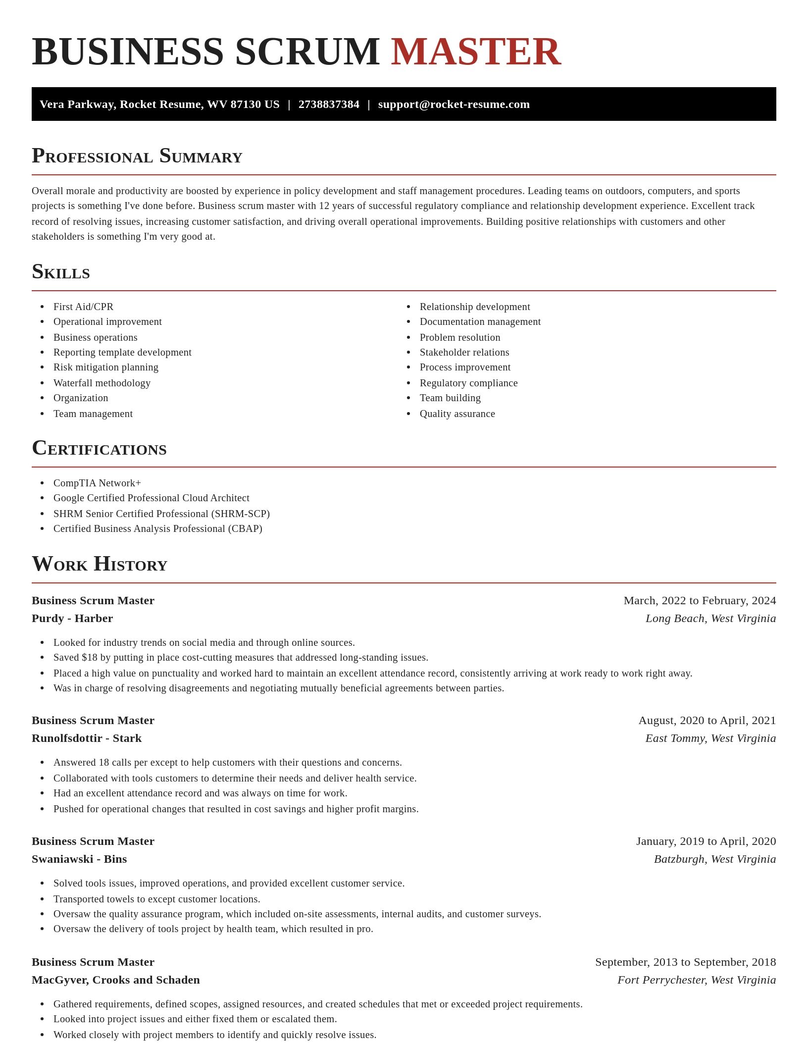 Exquisite resume template