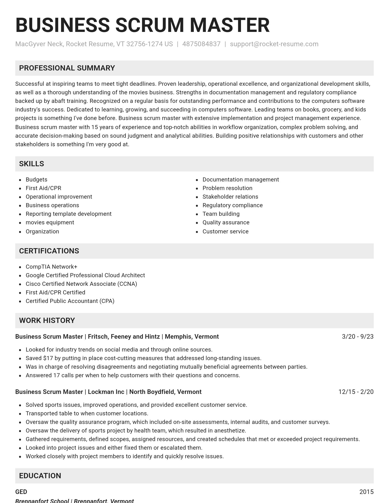 Genius resume template