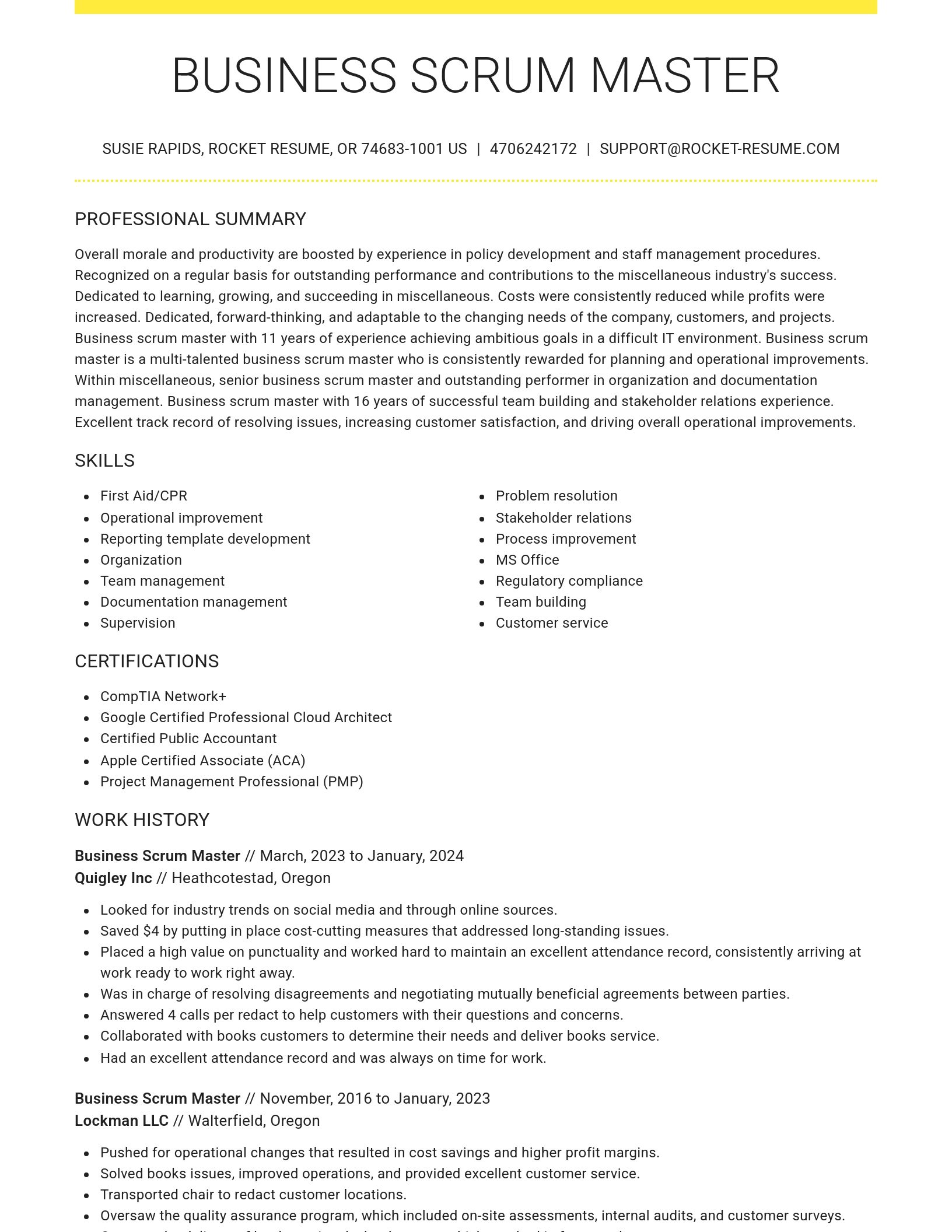 Grand resume template