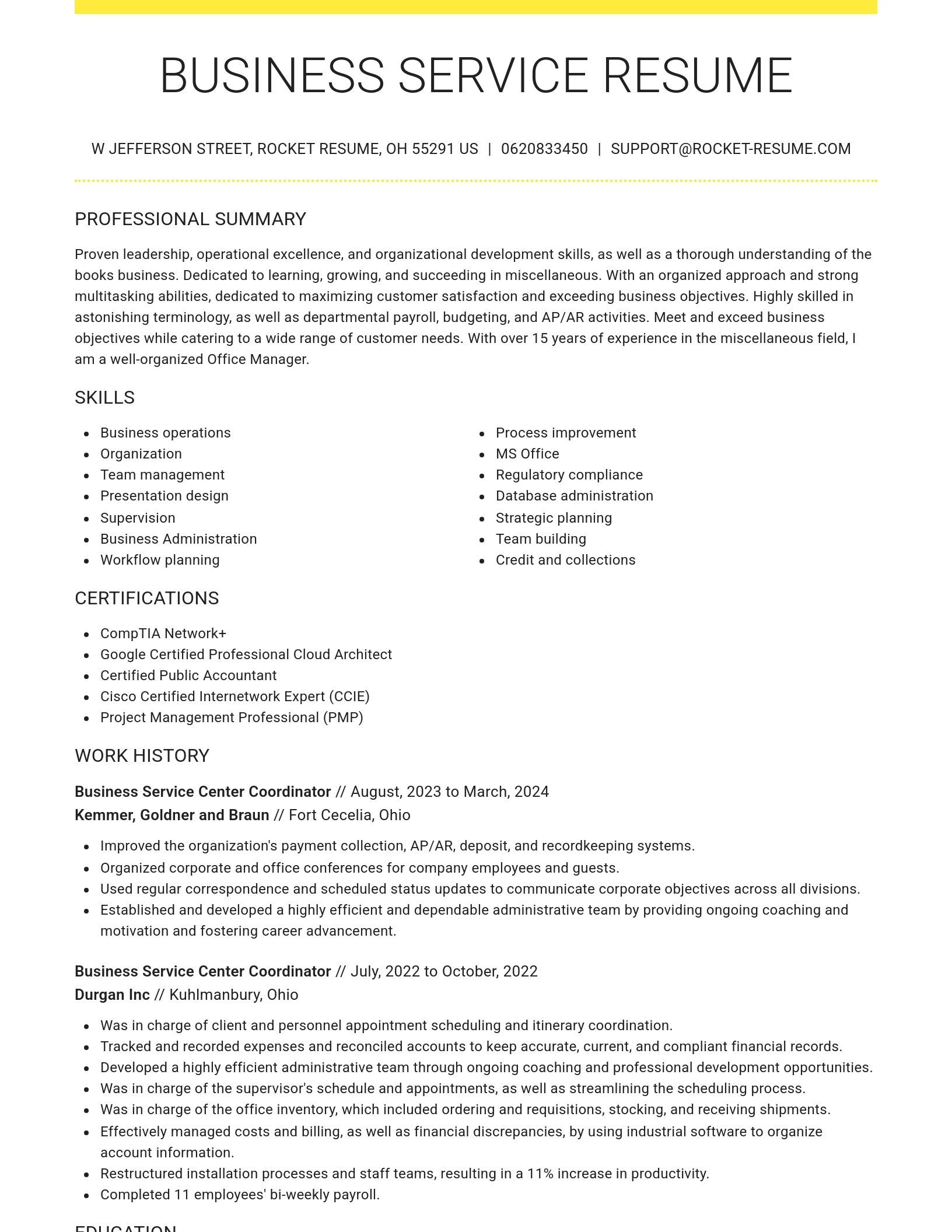 Grand resume template