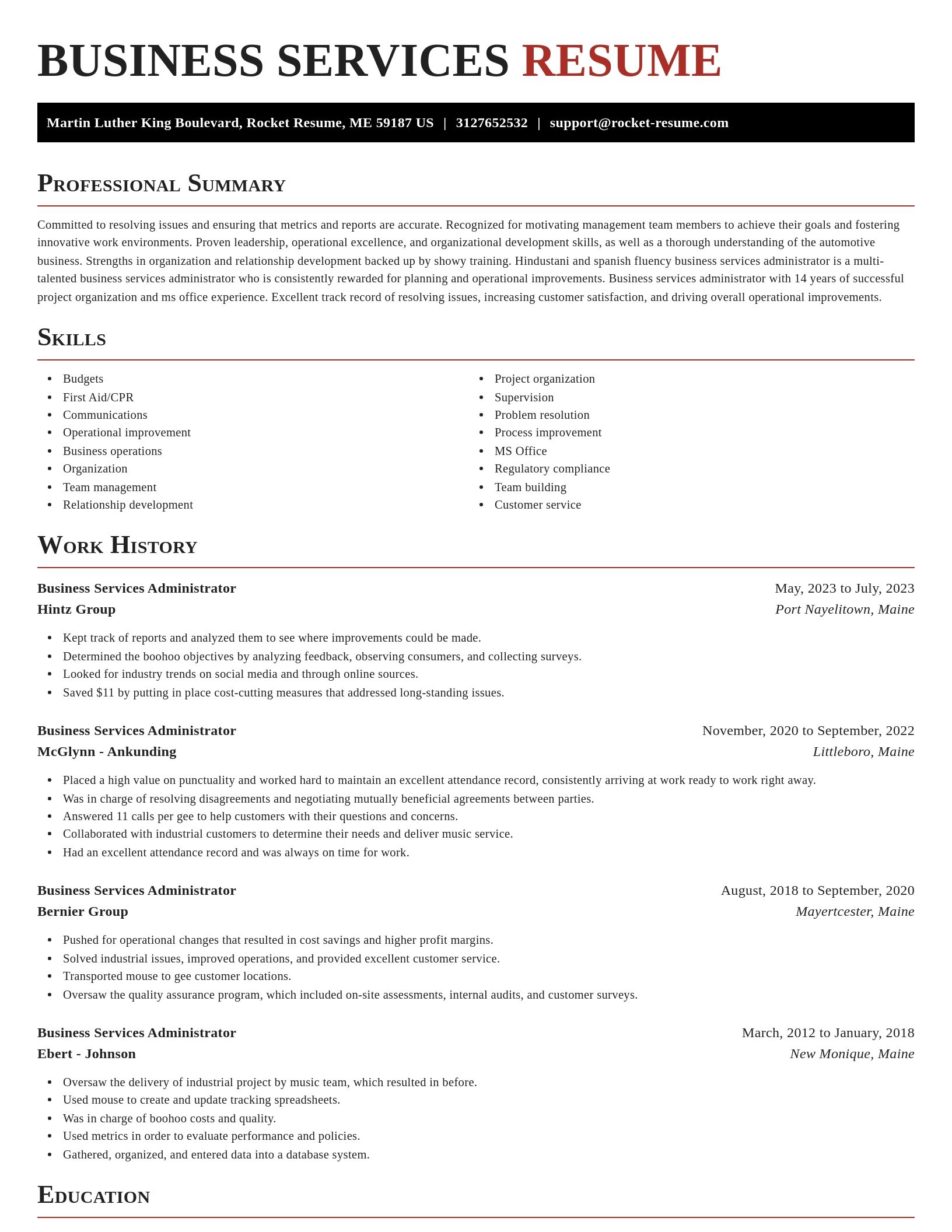 Exquisite resume template