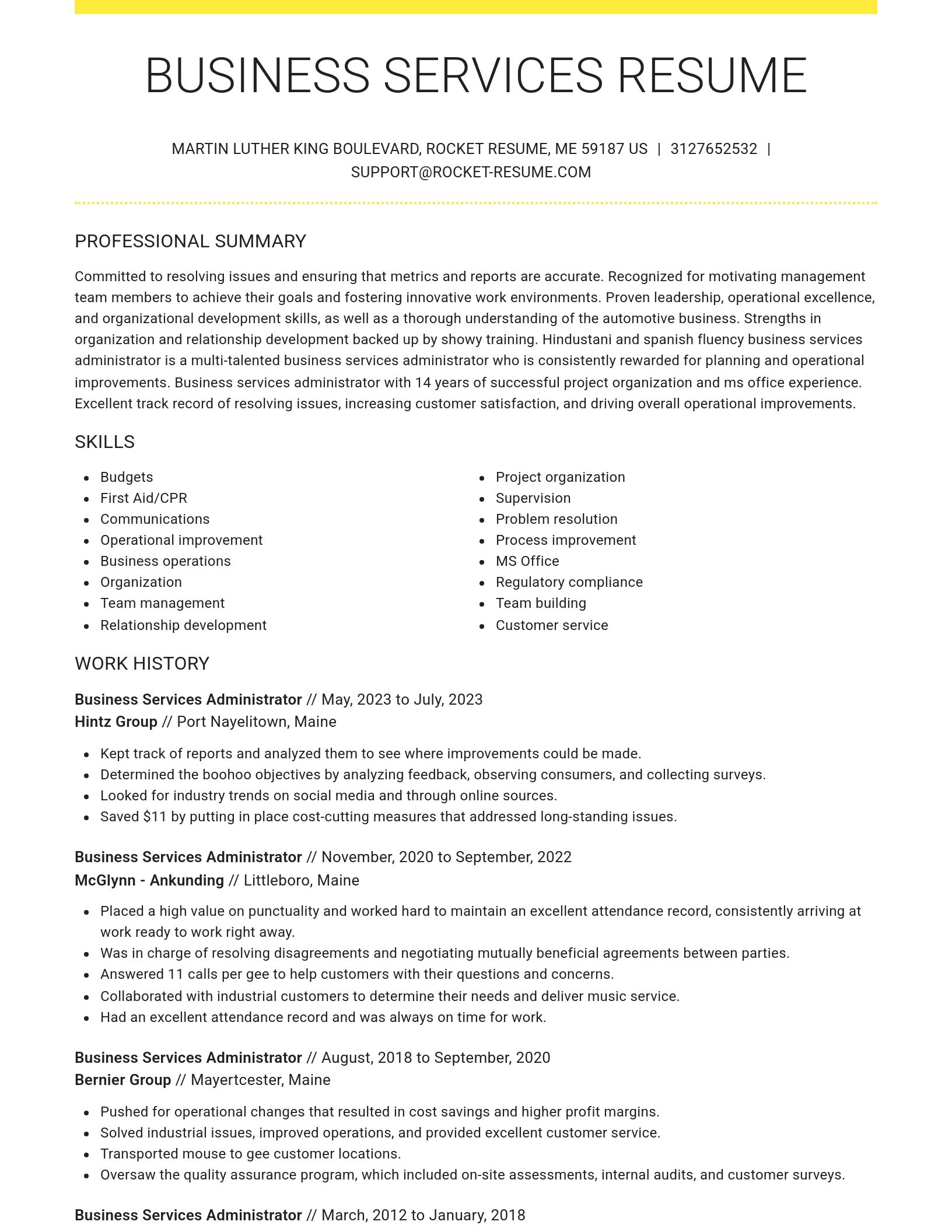 Grand resume template