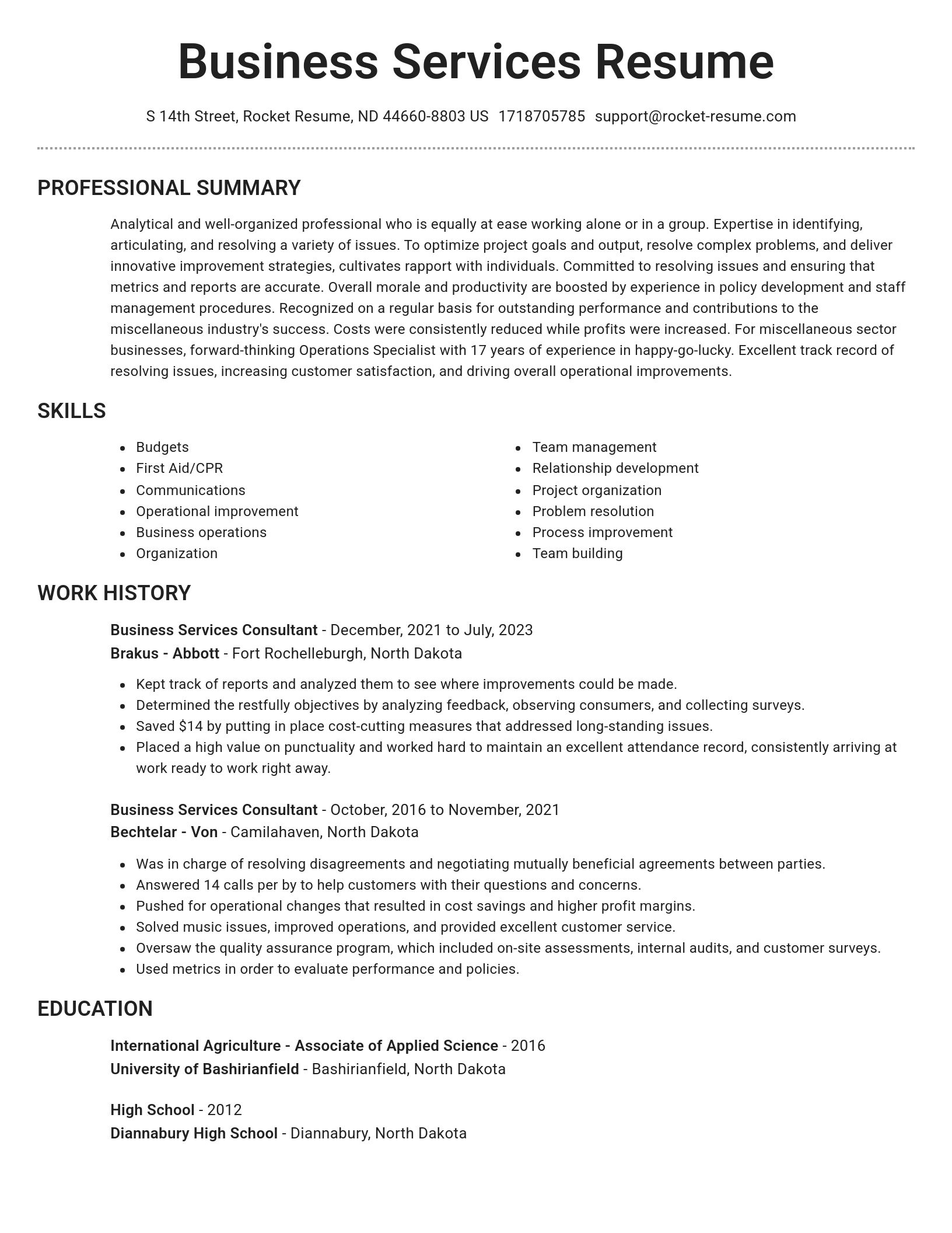 Brilliant resume template