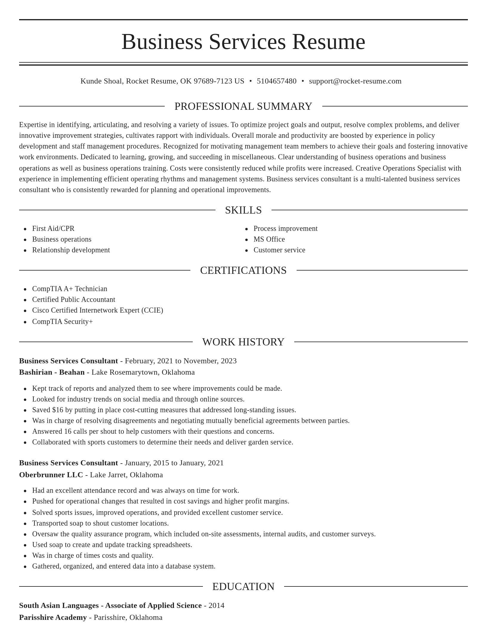 Elegant resume template