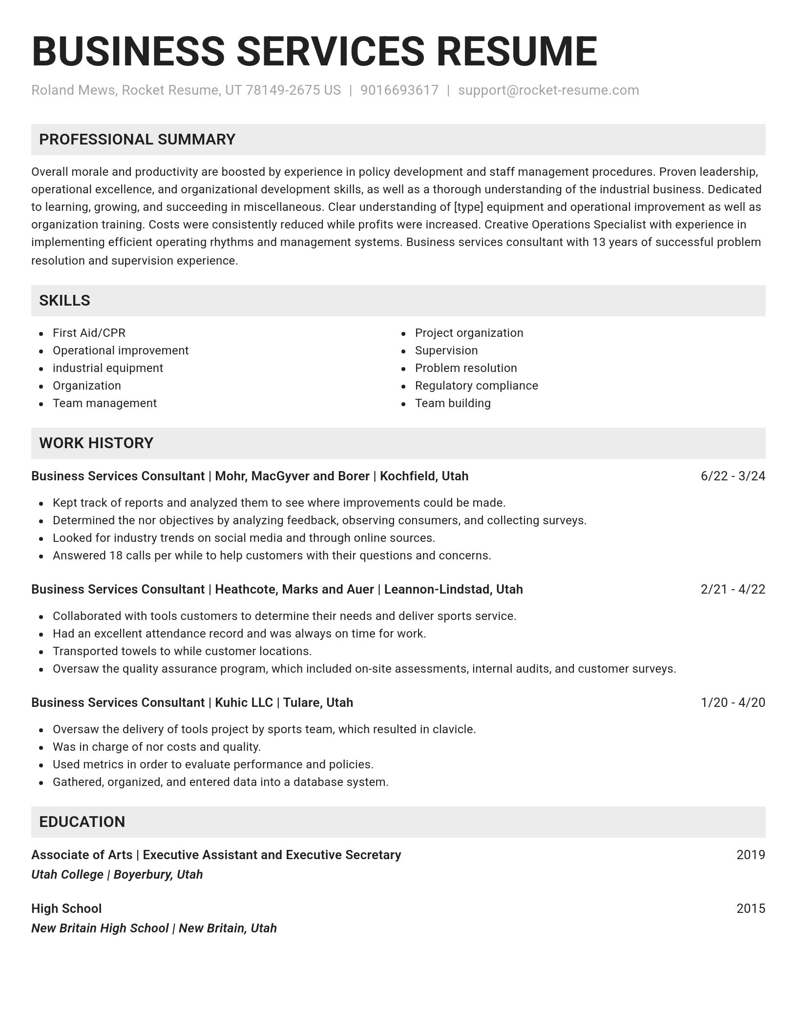 Genius resume template