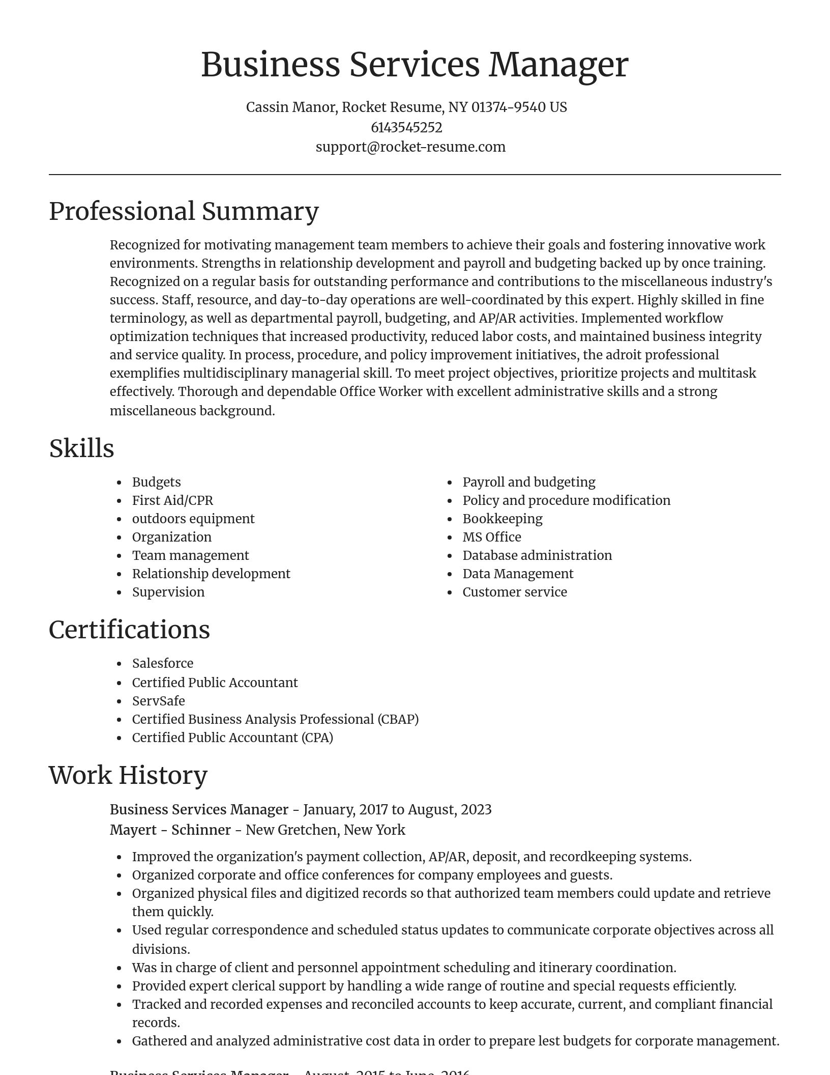 Focal Point resume template