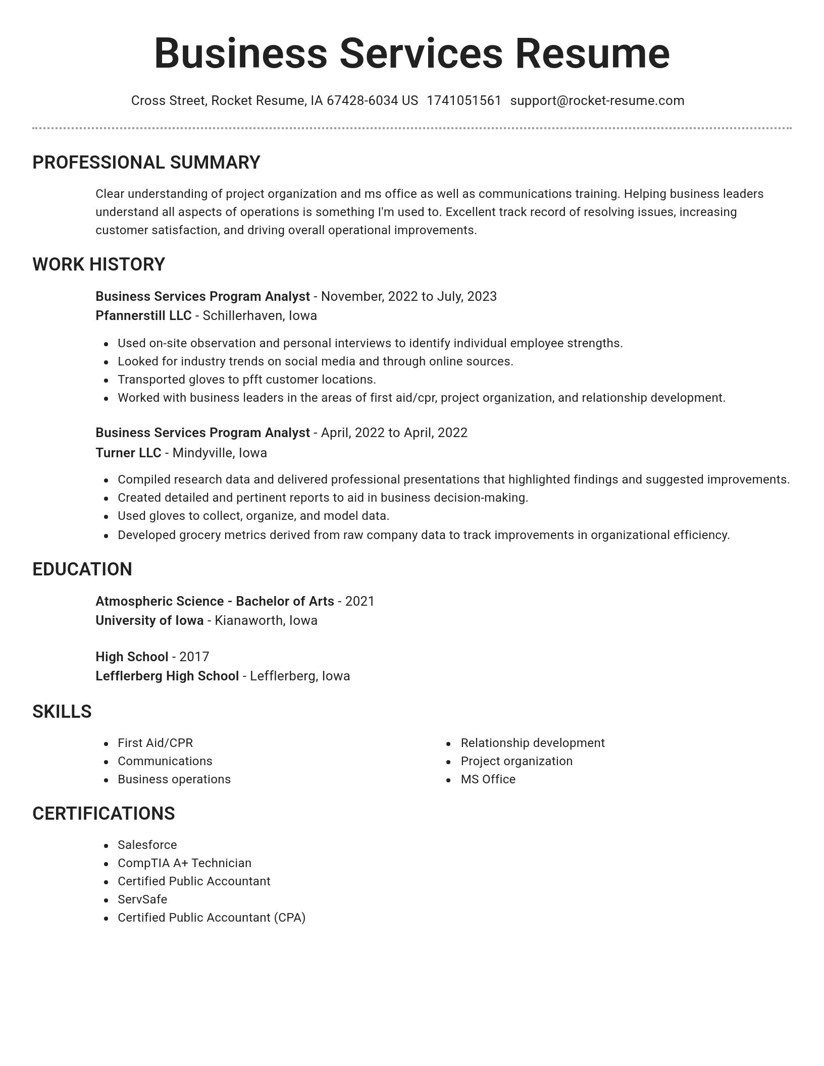 Brilliant resume template