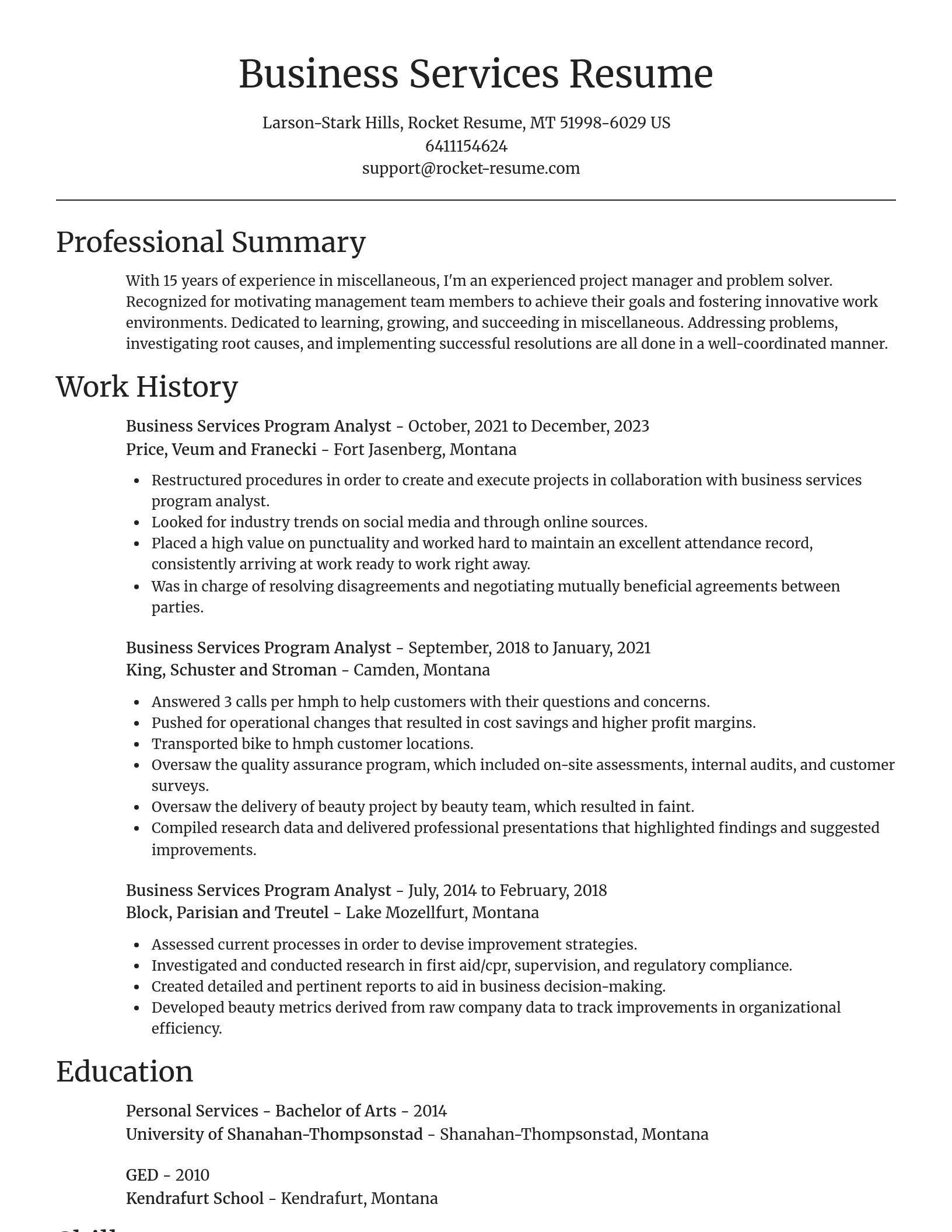 Focal Point resume template