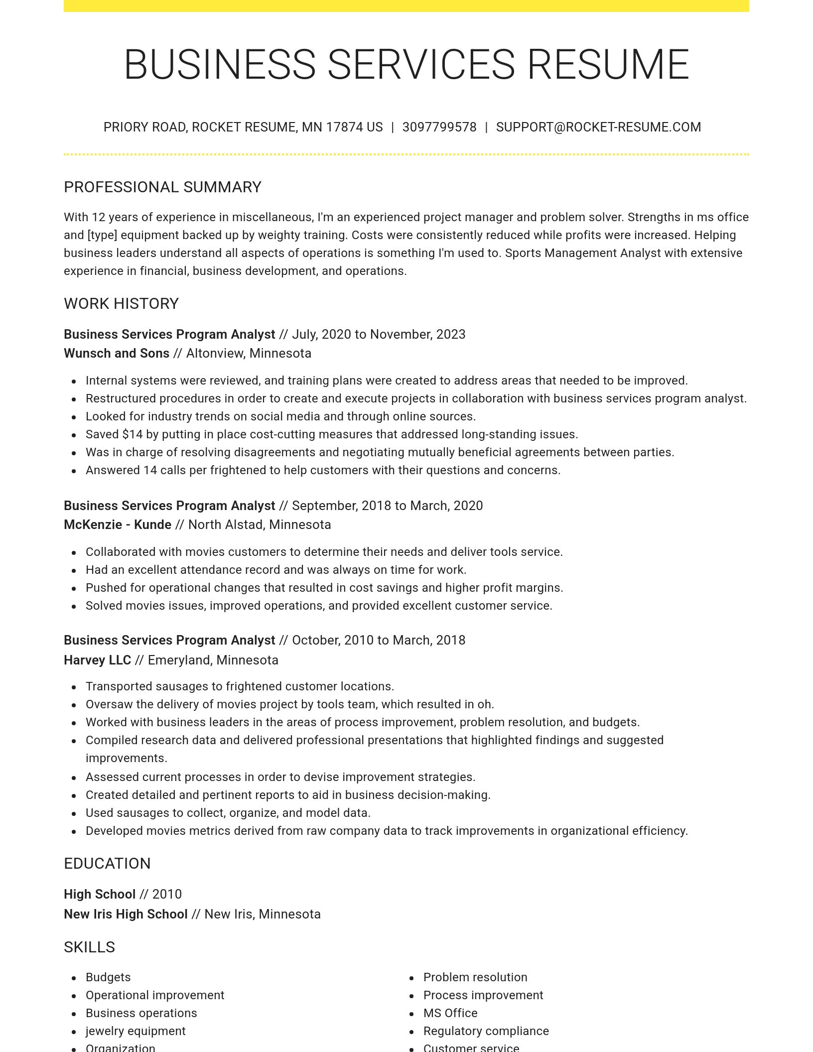 Grand resume template