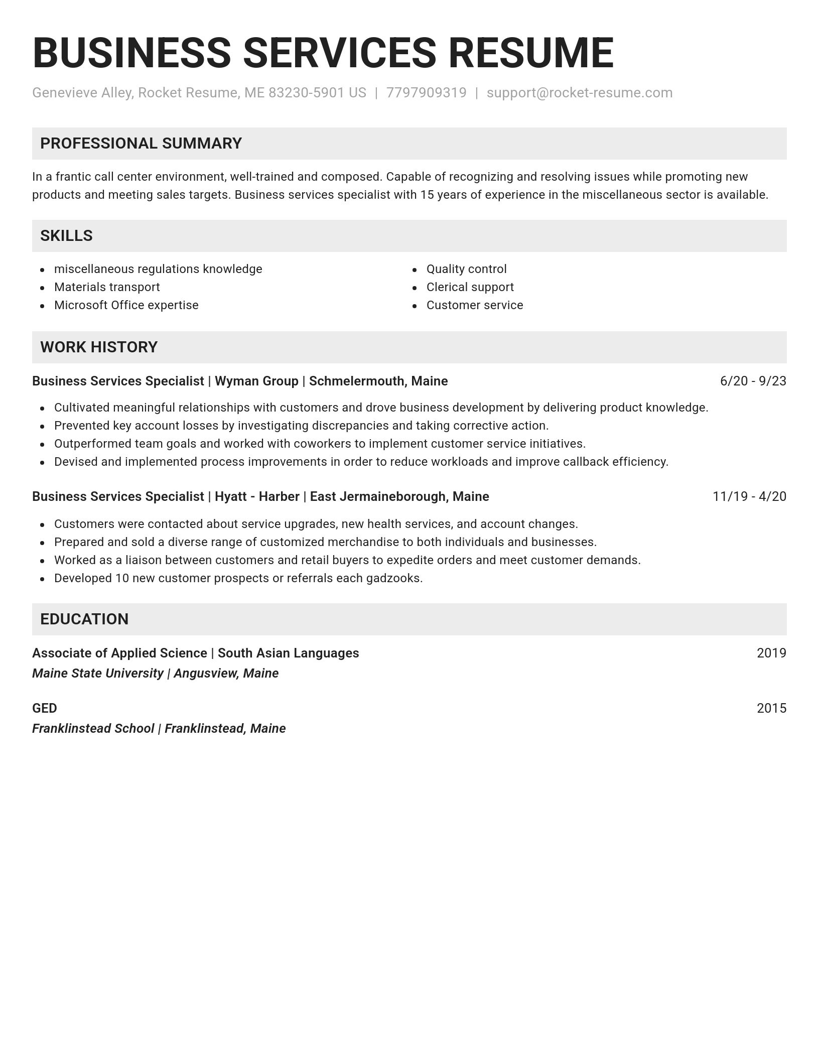 Genius resume template