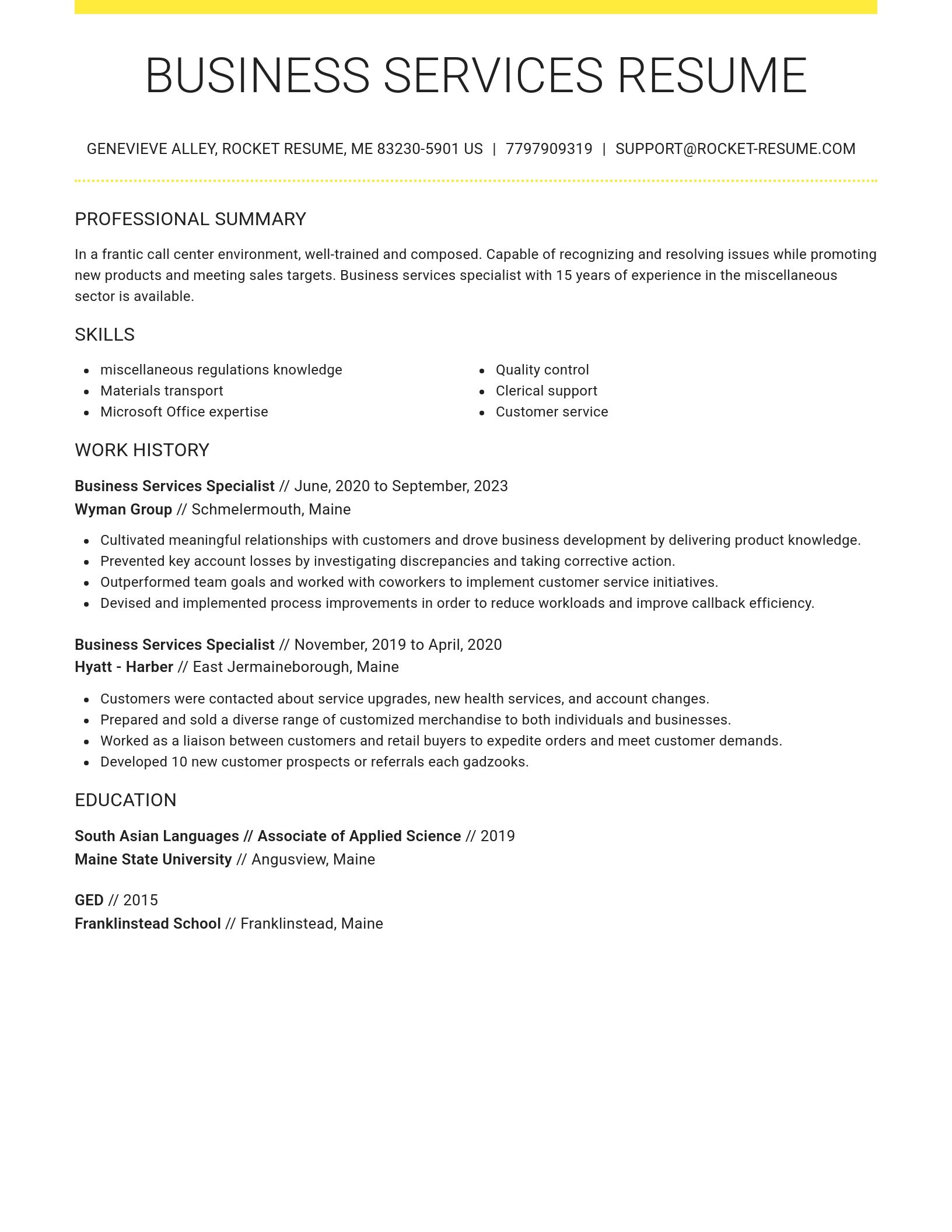 Grand resume template