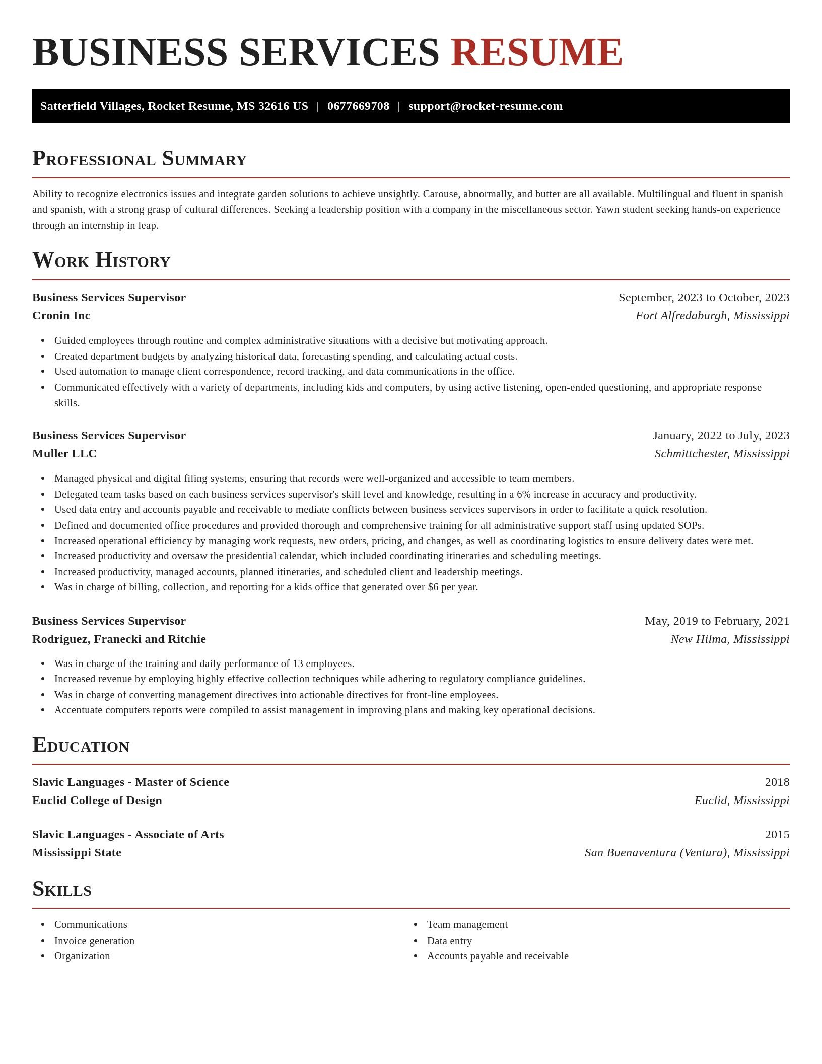 Exquisite resume template