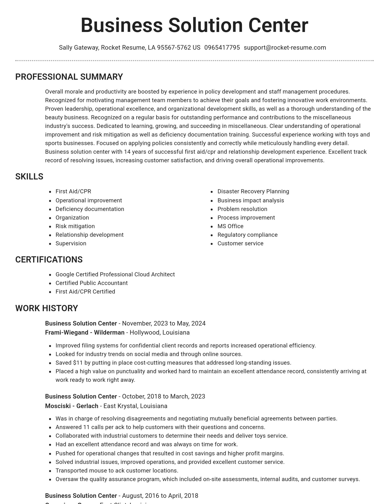 Brilliant resume template