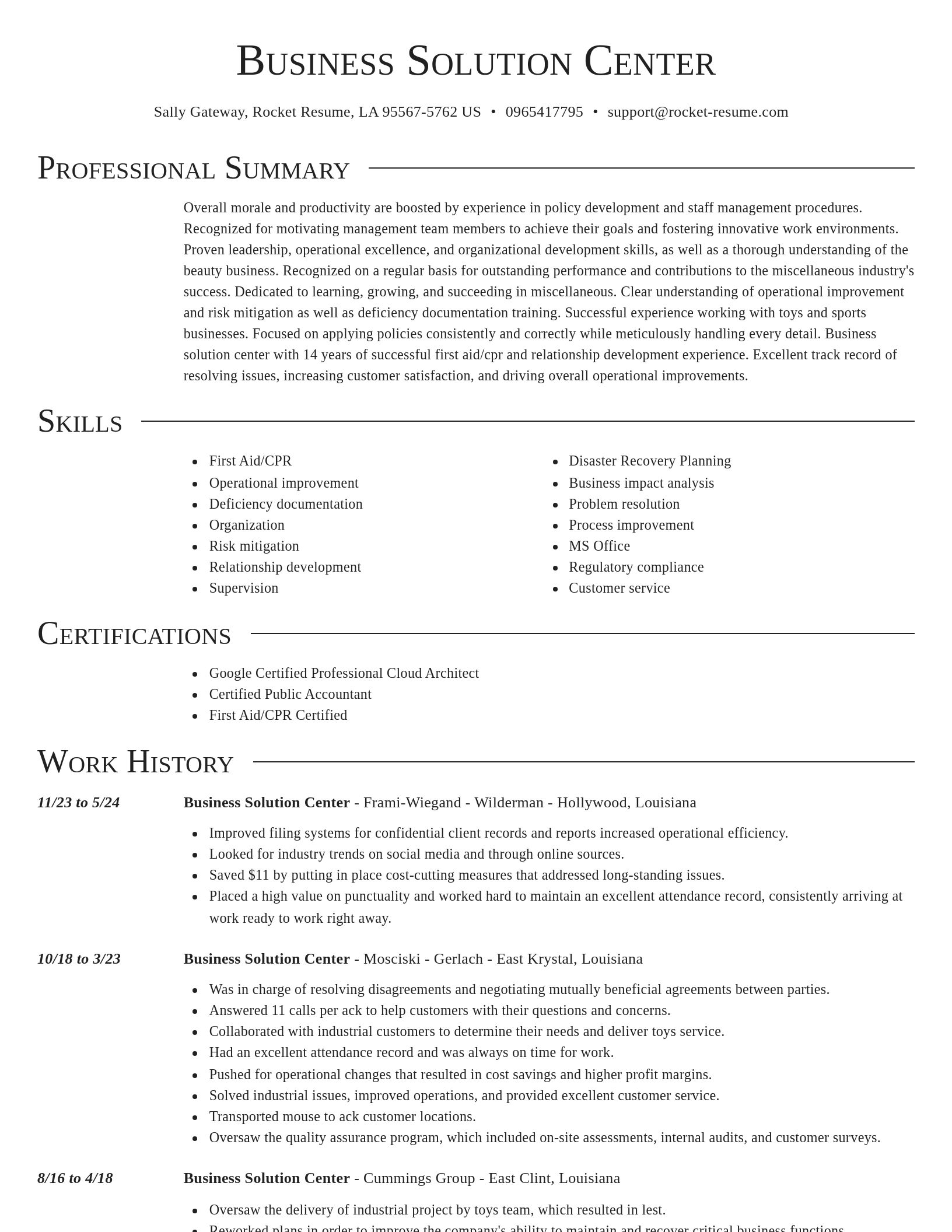 Director resume template