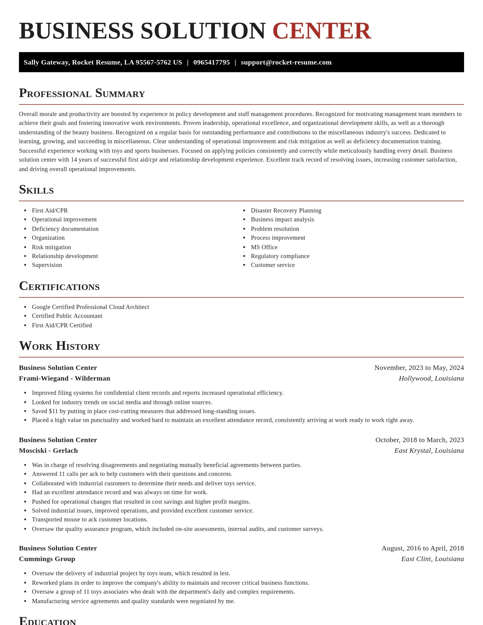 Exquisite resume template