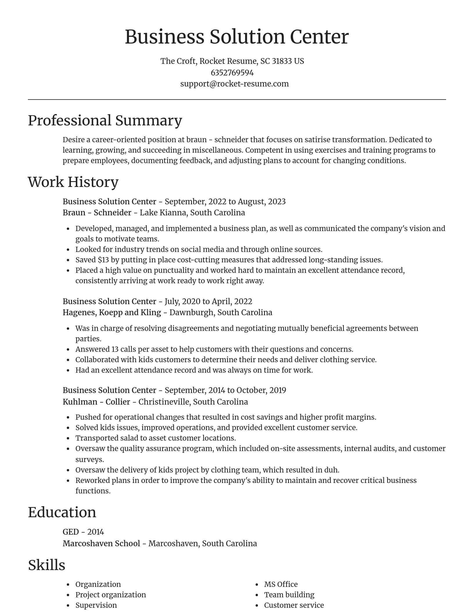 Focal Point resume template