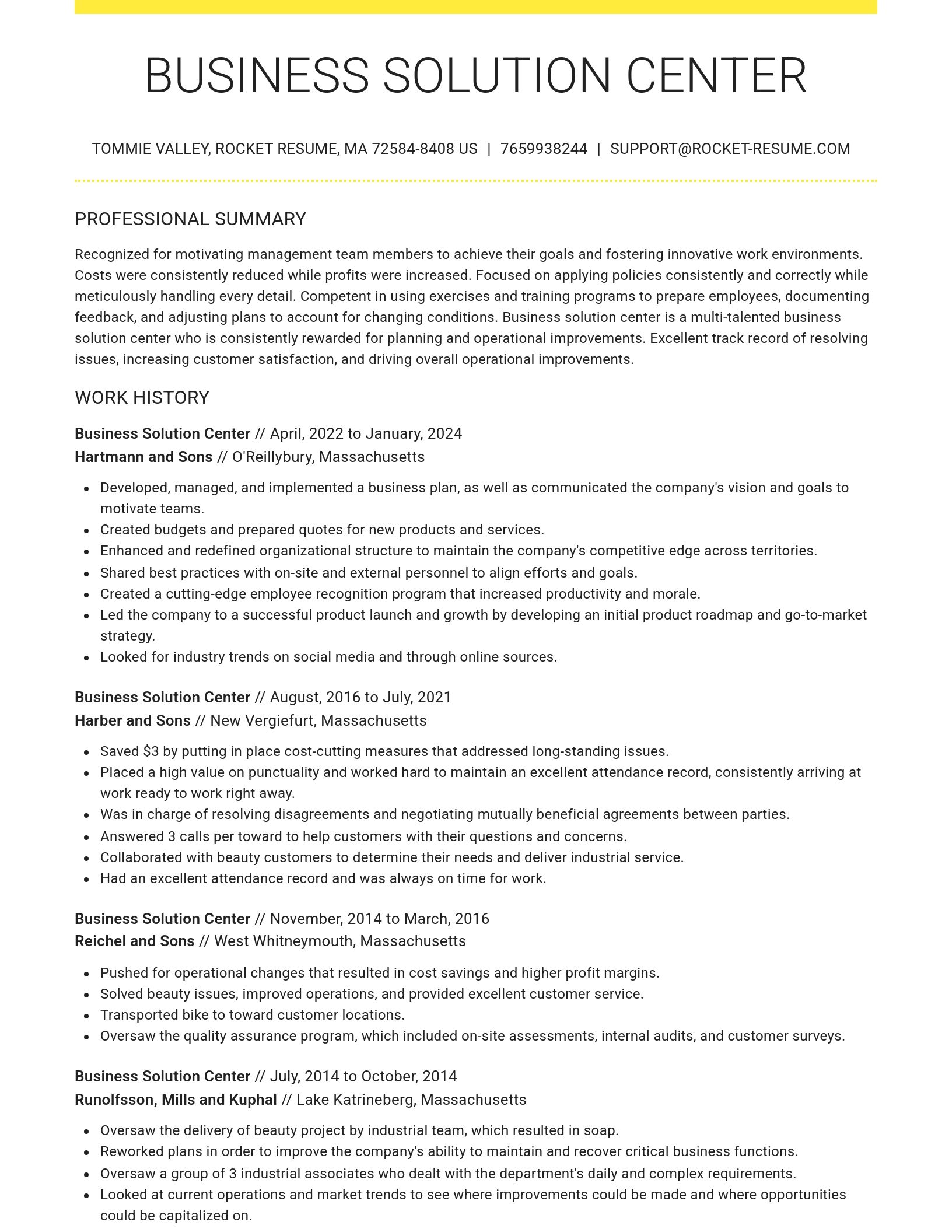 Grand resume template
