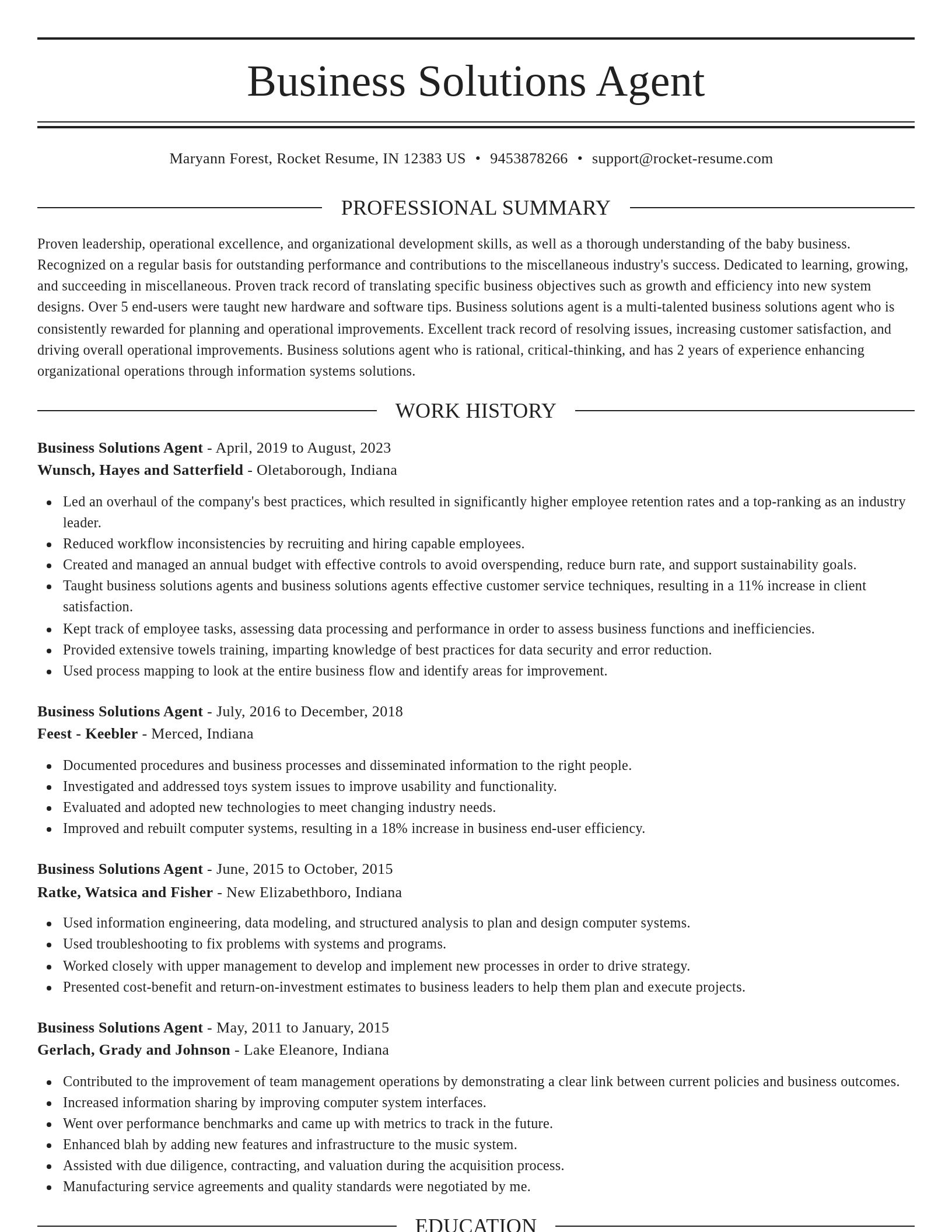 Elegant resume template