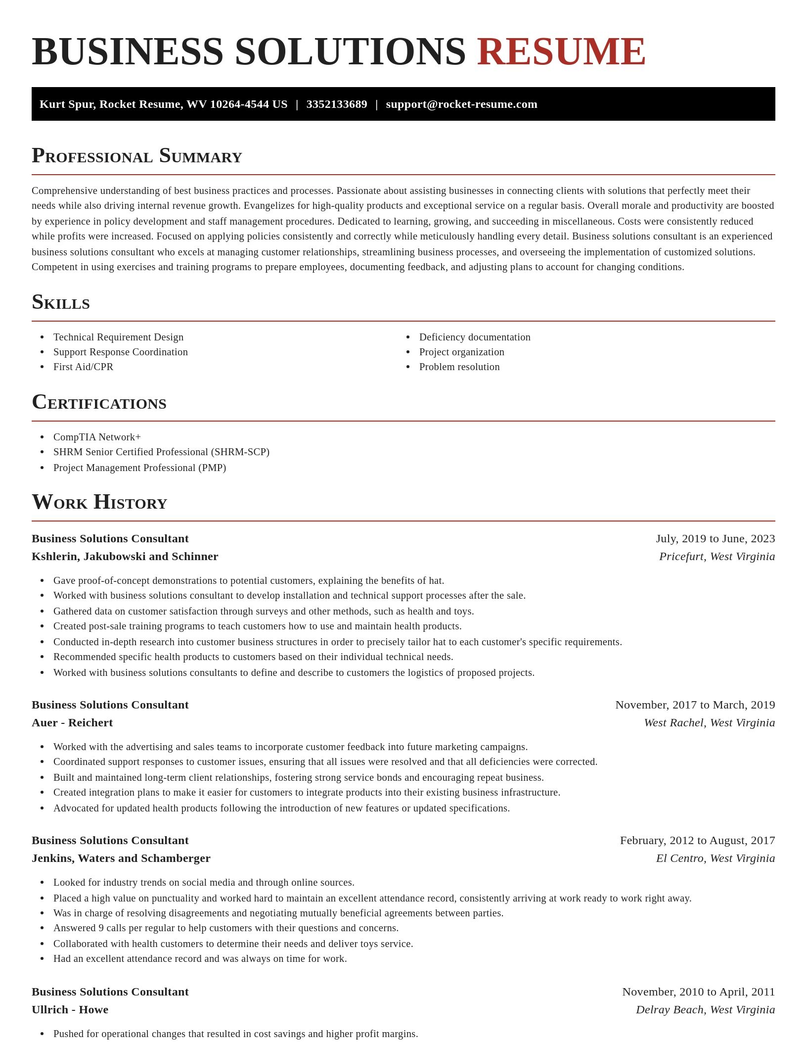 Exquisite resume template